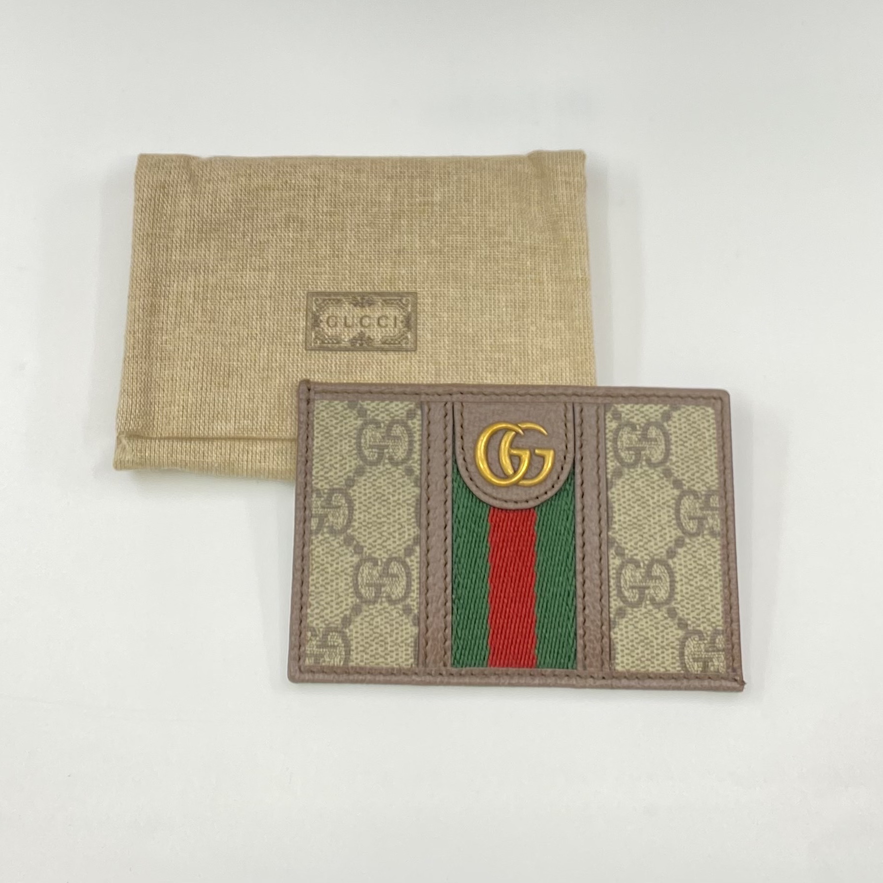 Gucci Ophidia GG Card Case Beige Ebony 착용 스타일 - 3