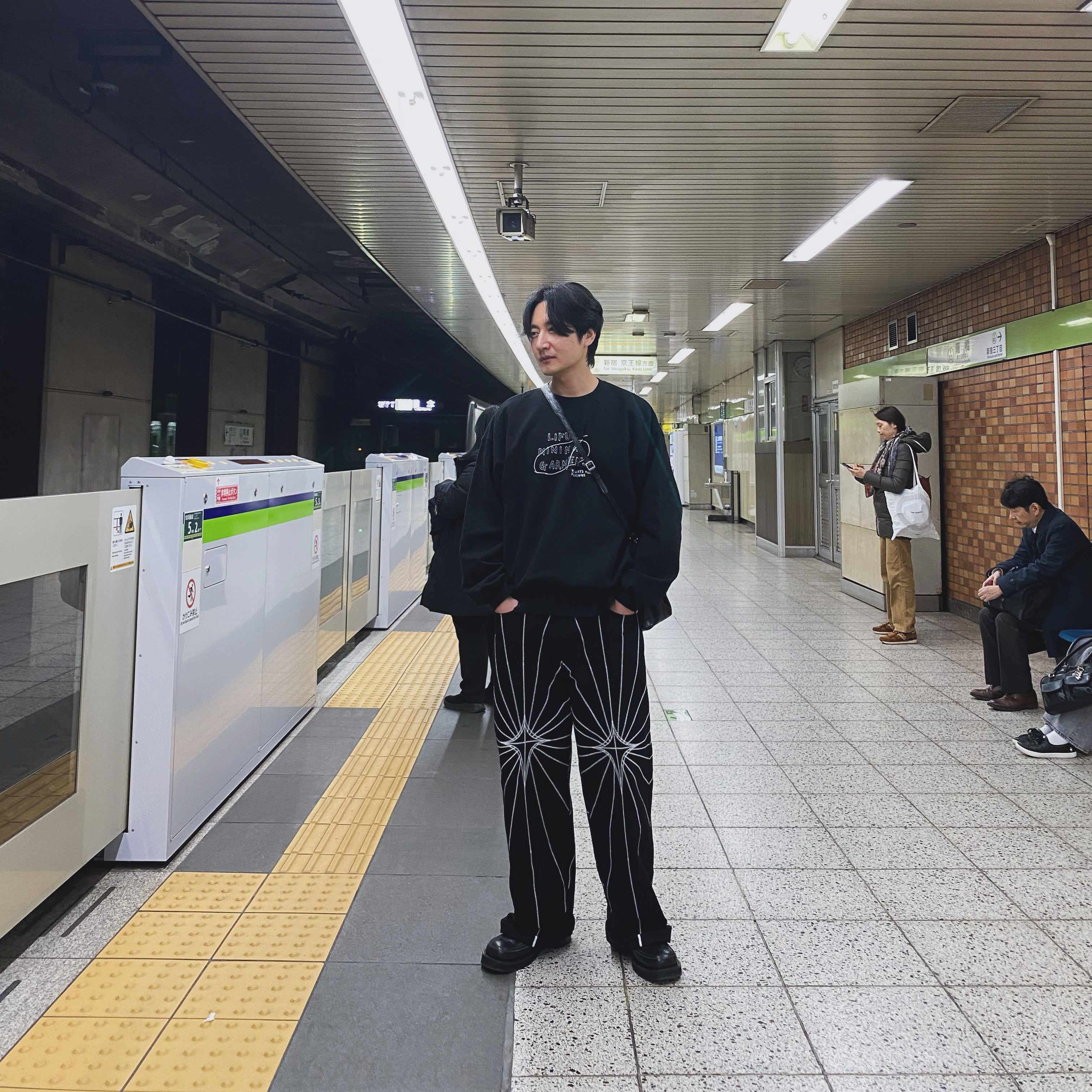 Thug Club Tribal Denim Pants Black - 24FW 착용 스타일