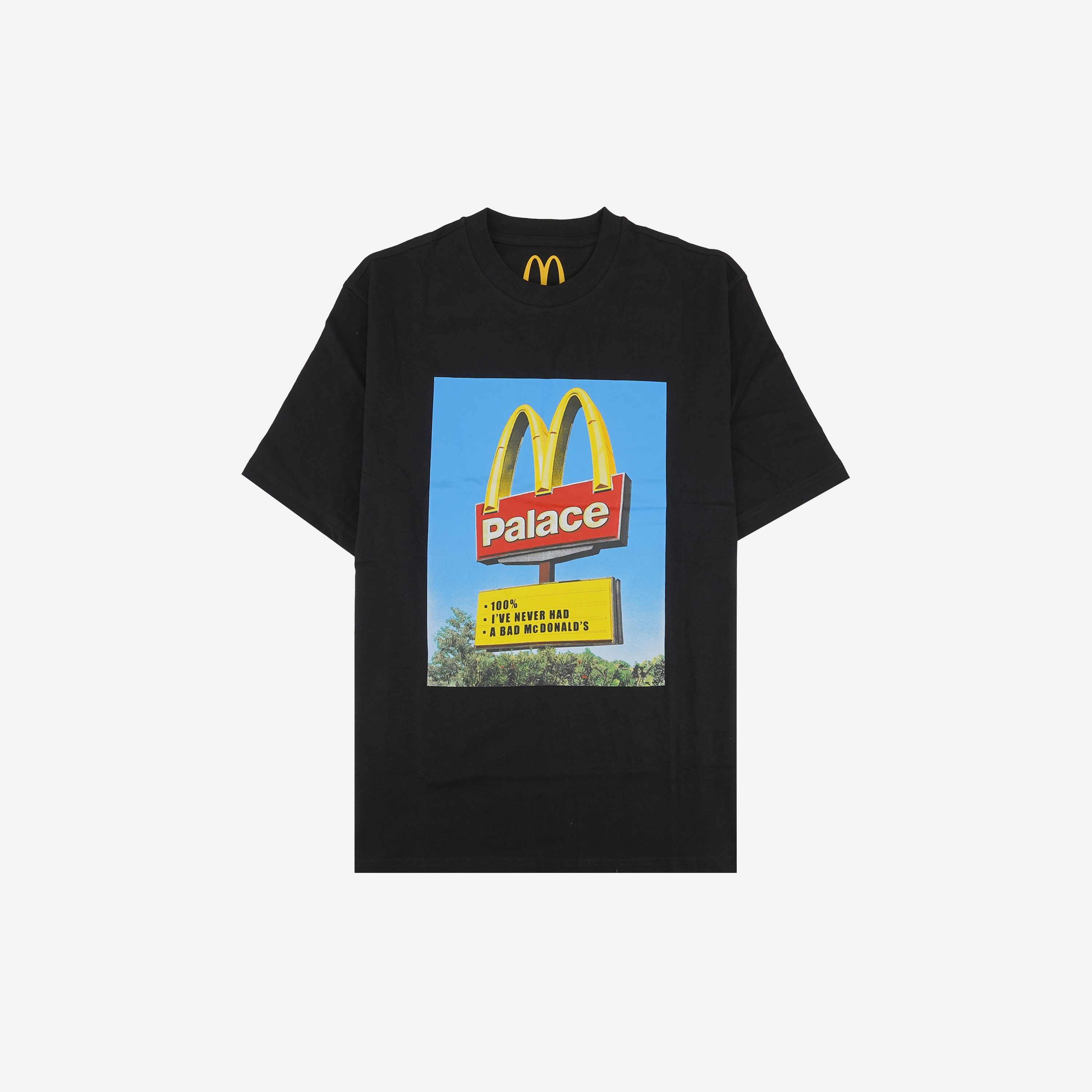 Palace x McDonald's Sign T-Shirt Black - 23FW
