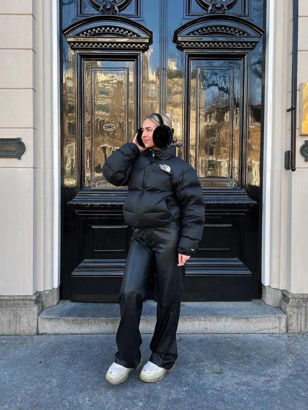 The North Face 1996 Eco Nuptse Jacket Black, The North Face 1996 Eco Nuptse Jacket Black 착용 스타일 - 3
