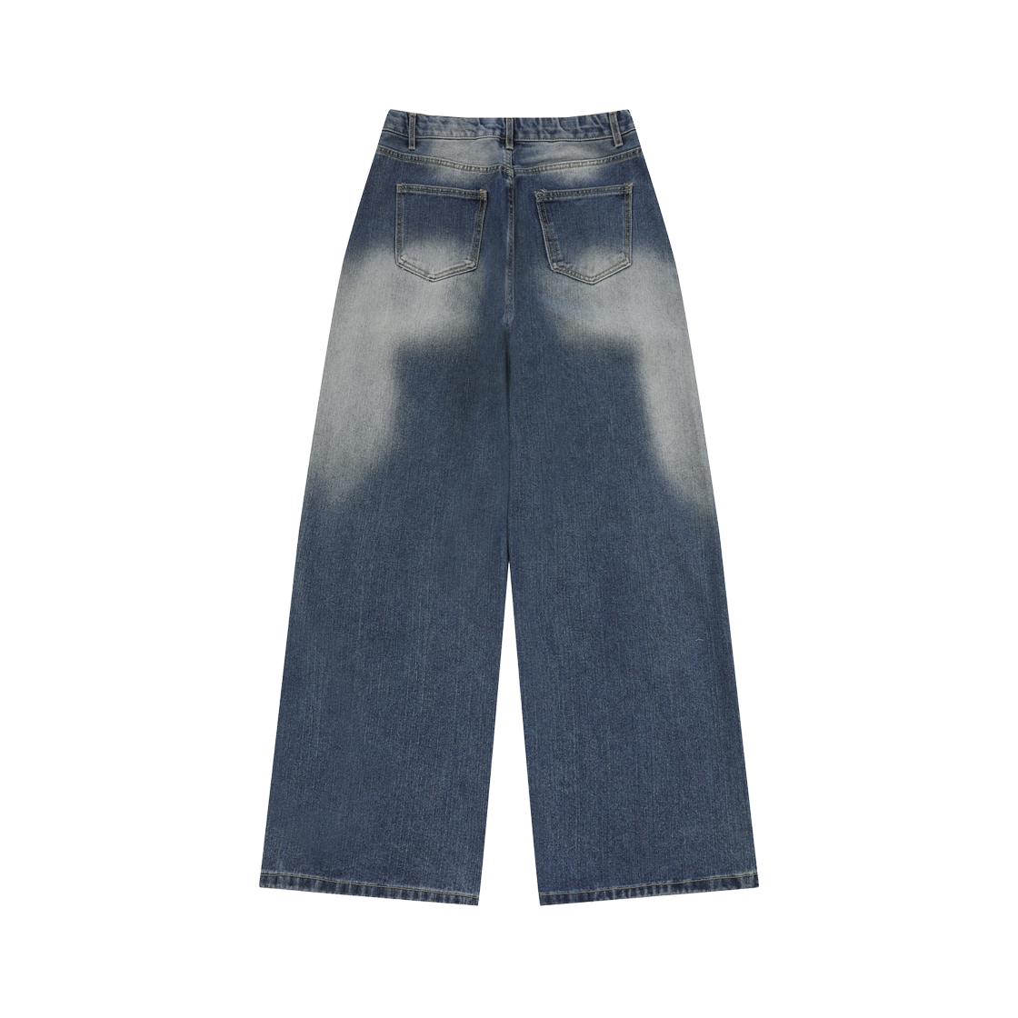 무센트 팔마 와이드 데님 팬츠 롱 오버 워싱 와이드 딥 블루(MUCENT Palma Wide Denim Pants Deep Blue) - 2