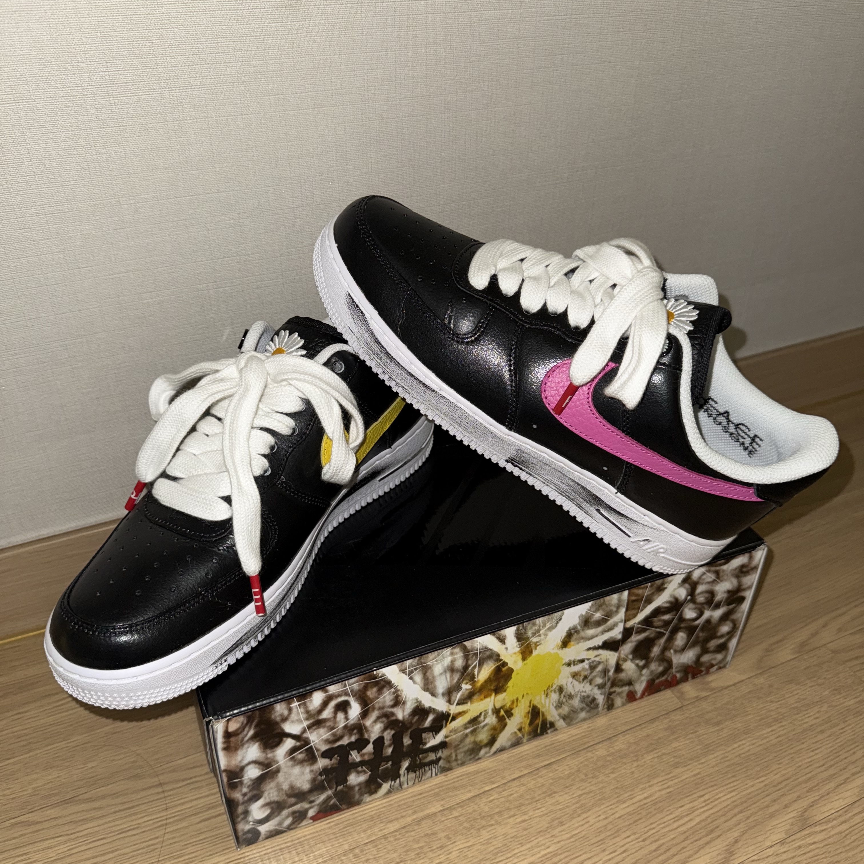 Nike x Peaceminusone Air Force 1 Low Para-Noise 3.0 Black and Multicolor 착용 스타일 - 4