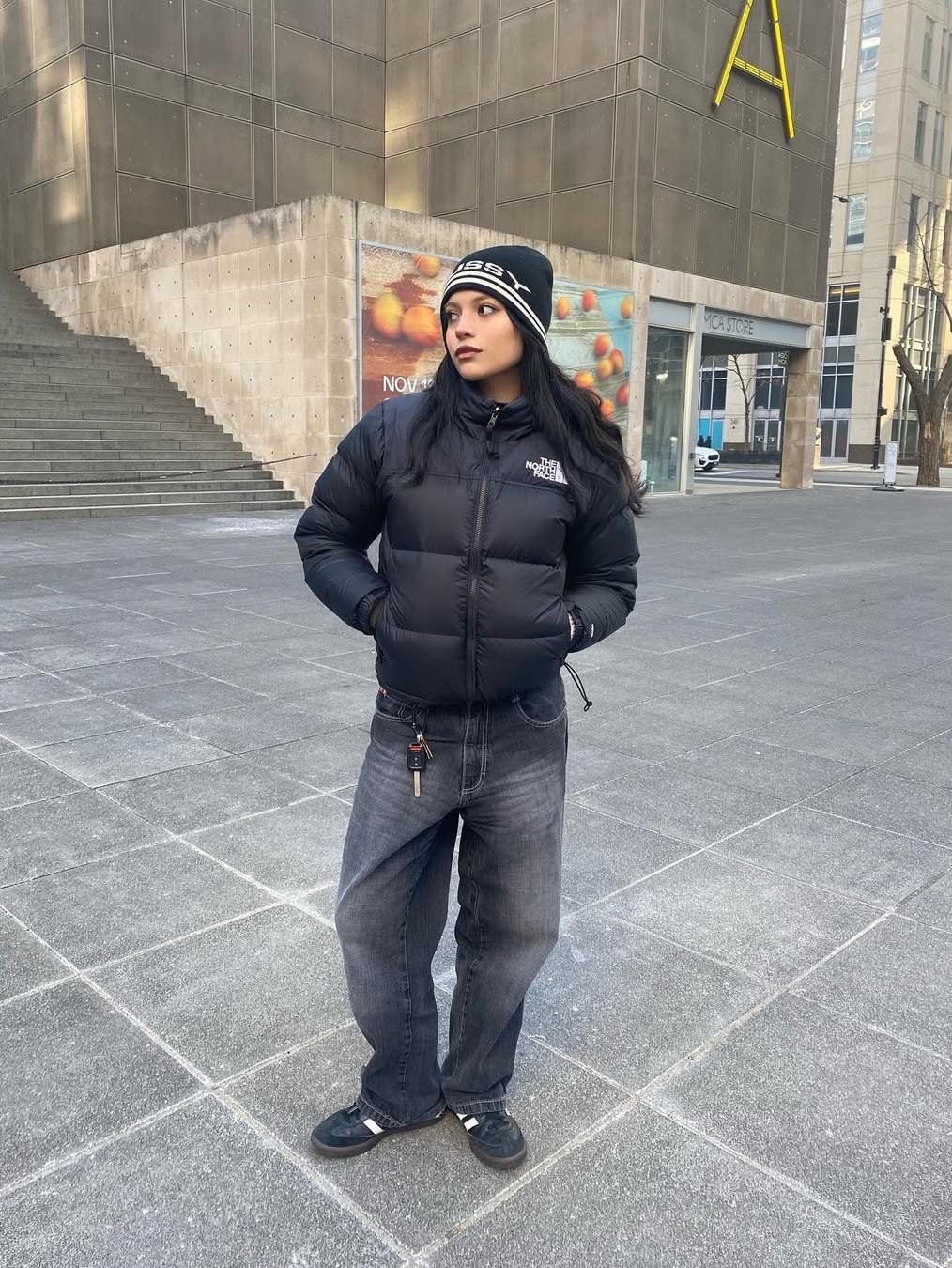 The North Face 1996 Eco Nuptse Jacket Black, The North Face 1996 Eco Nuptse Jacket Black 착용 스타일 - 2