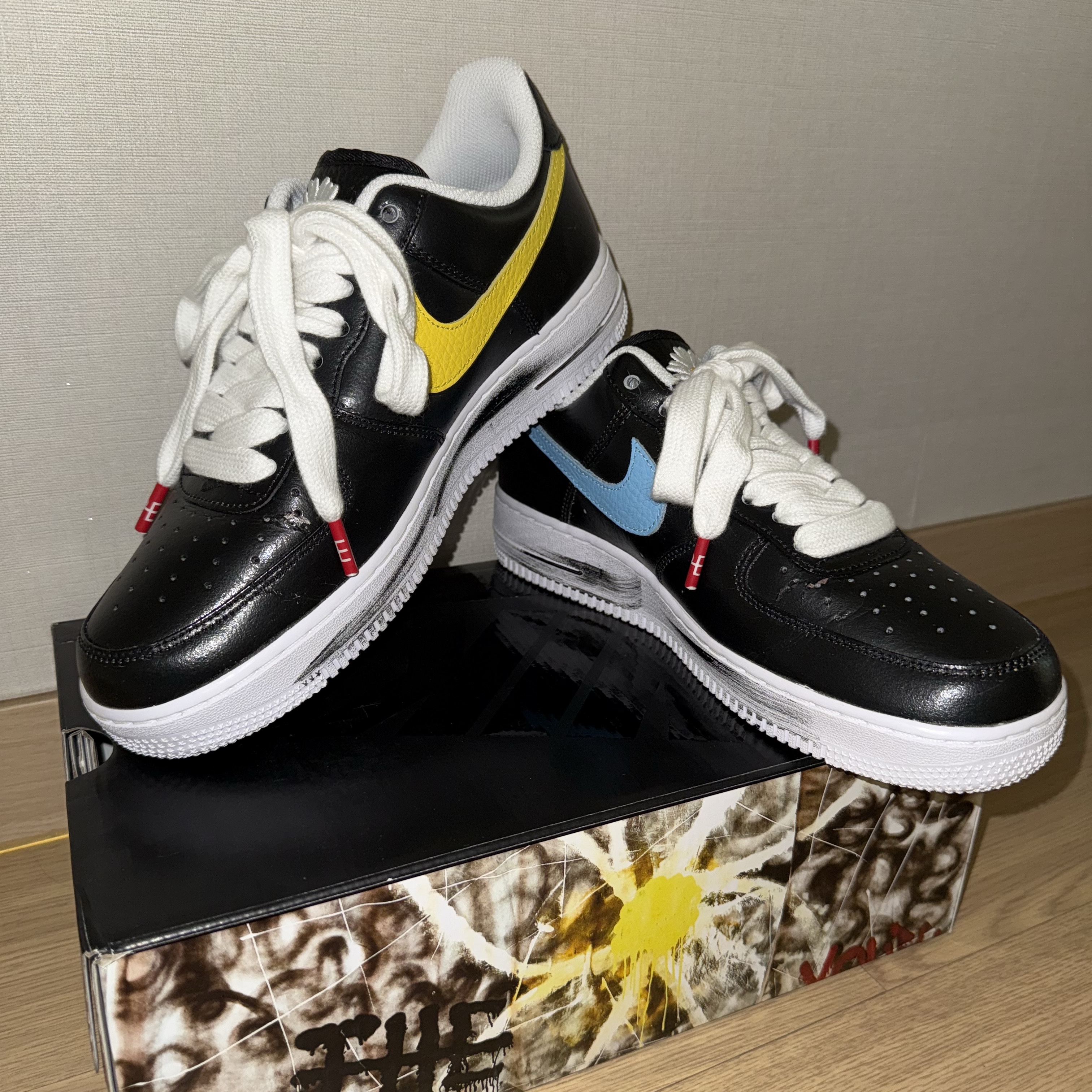 Nike x Peaceminusone Air Force 1 Low Para-Noise 3.0 Black and Multicolor 착용 스타일 - 3