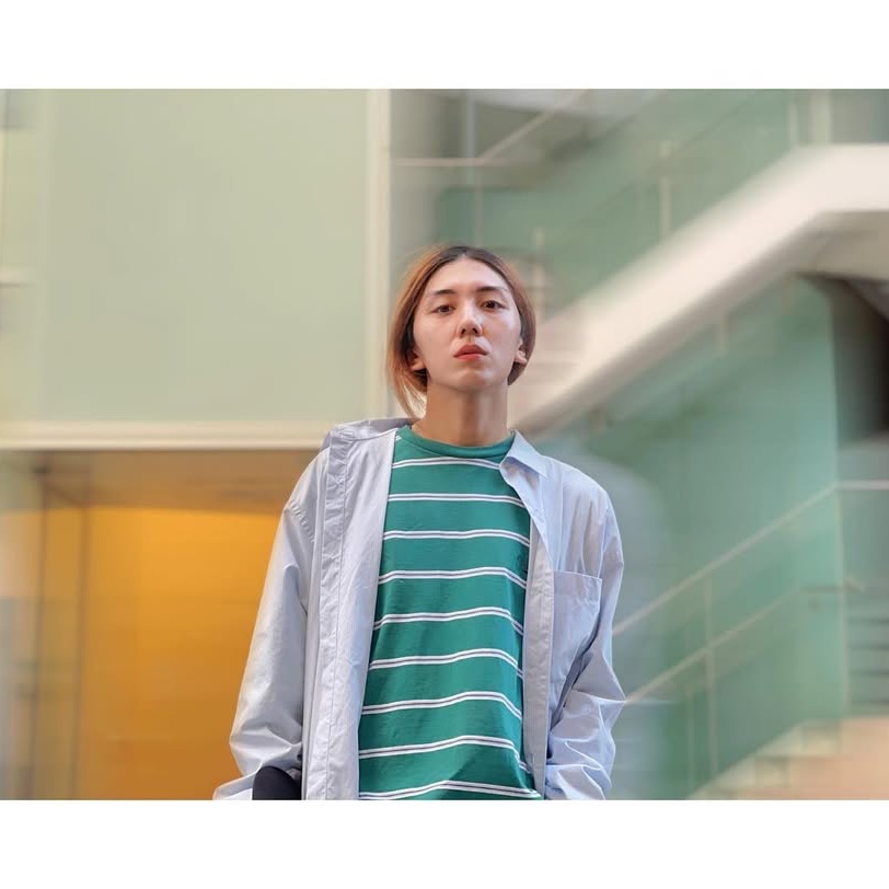 [KREAM 단독] California General Store Organic Cotton Border Crew Neck Kelly Green - 24FW 착용 스타일 - 2