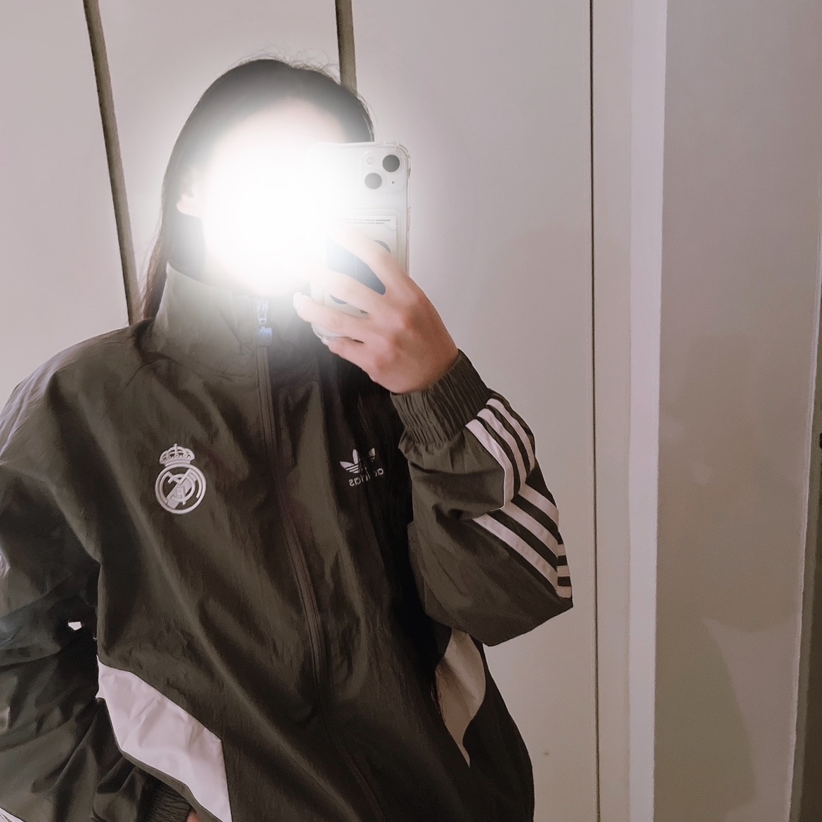 Adidas Real Madrid Originals Track Top Charcoal Grey - KR Sizing 착용 스타일