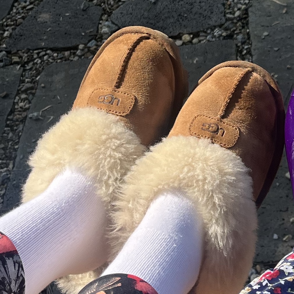 (W) UGG Coquette Slipper Chestnut 착용 스타일
