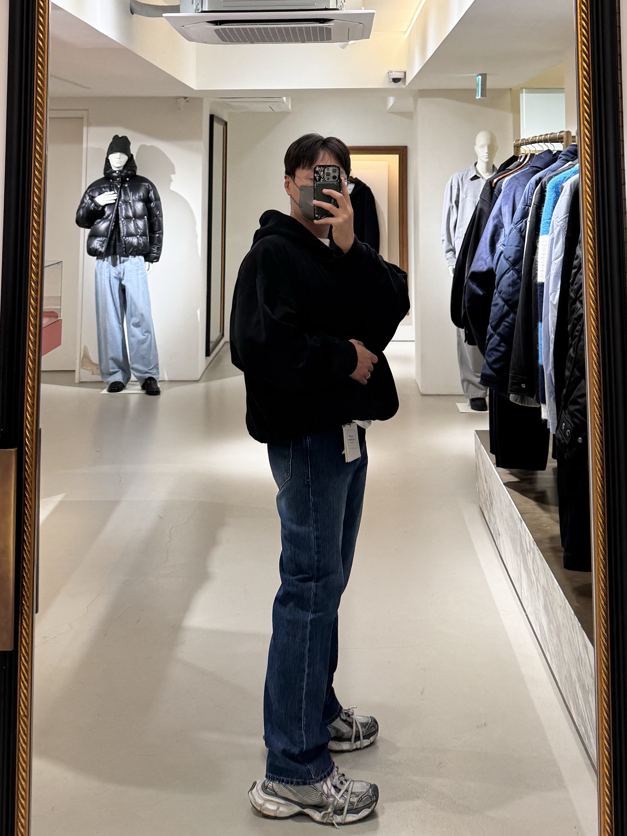 Wooyoungmi Overfit String Hooded T-Shirt Black - 23FW, Balenciaga 3XL Sneakers Grey White Red 착용 스타일 - 2