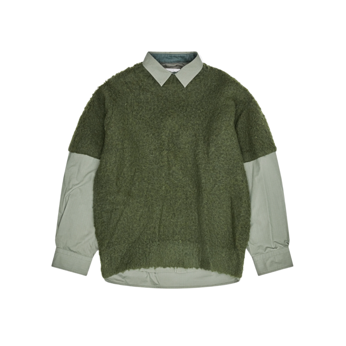 사카이 레이어드 니트 풀오버 그린 | Sacai | KREAM