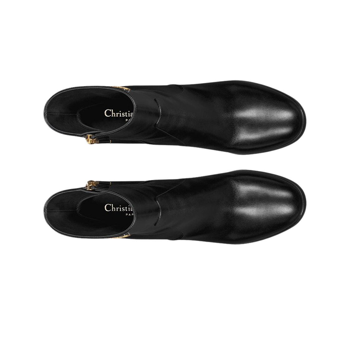 (W) 디올 D-타운 힐 앵클 부츠 블랙((W) Dior D-Town Heeled Ankle Boot Black) - 2