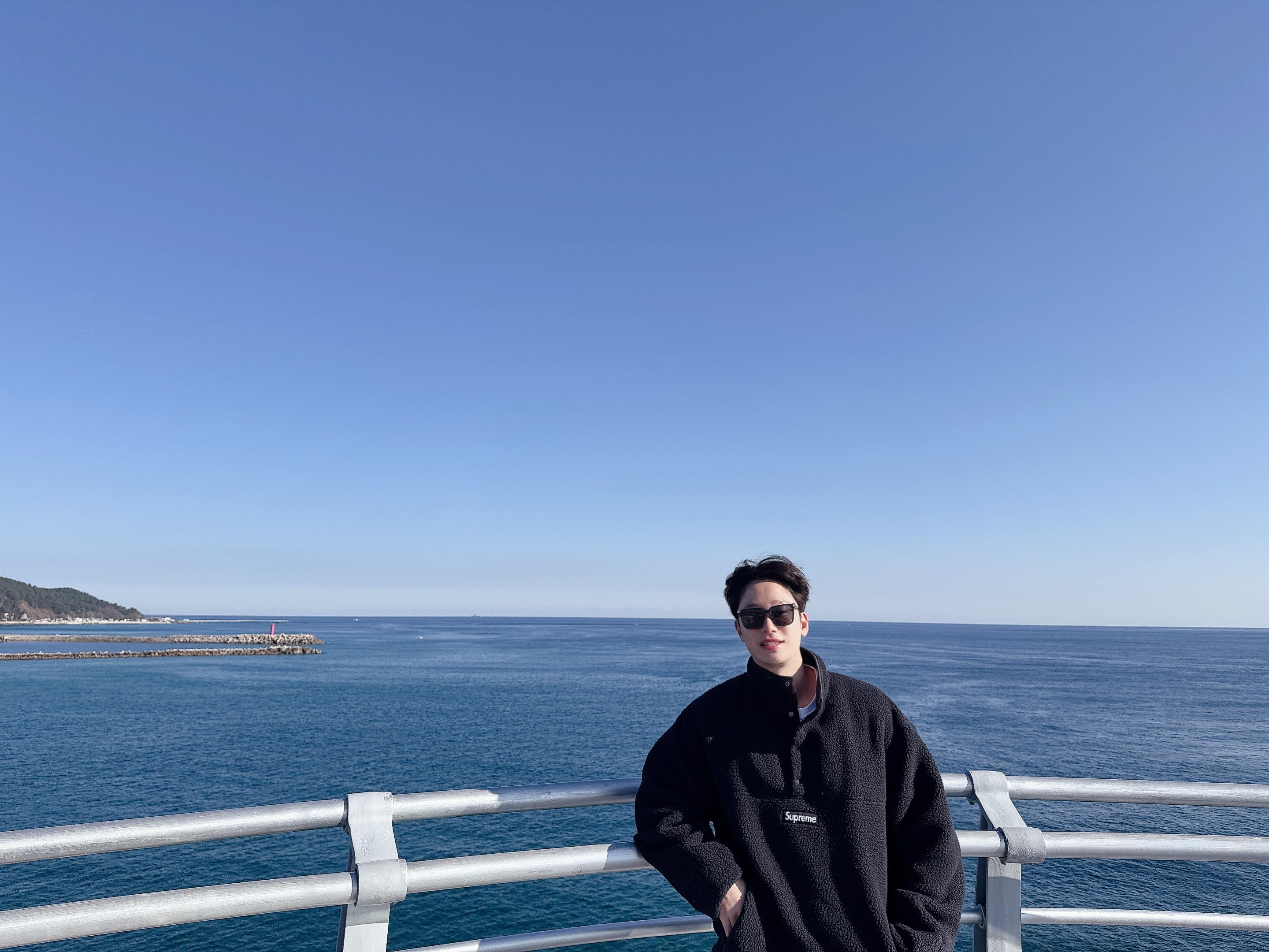 Supreme Polartec Shearling Reversible Pullover Black - 24FW 착용 스타일 - 2
