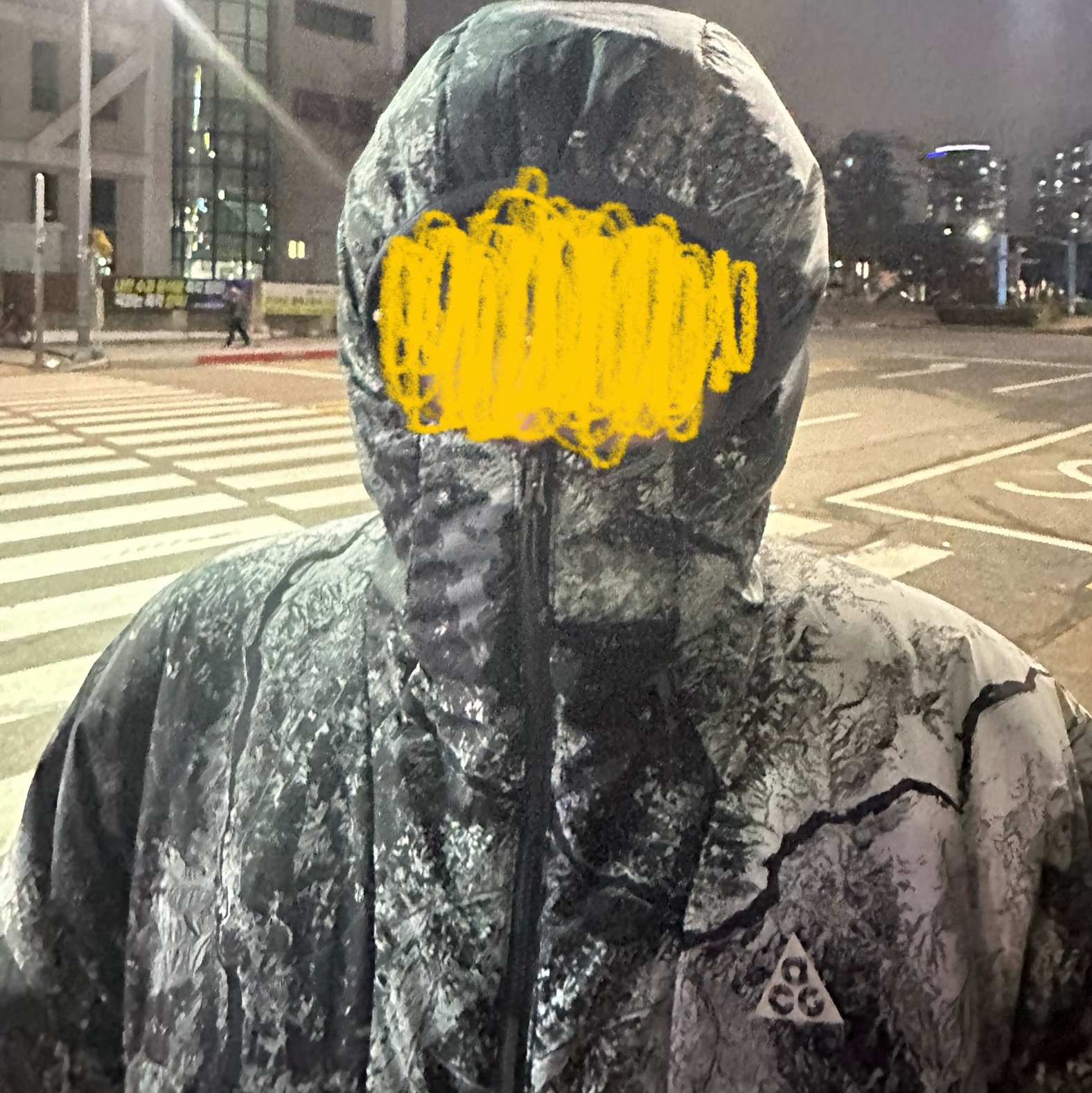 Nike ACG Therma-Fit ADV Rope De Dope Allover Print Jacket Anthracite 착용 스타일