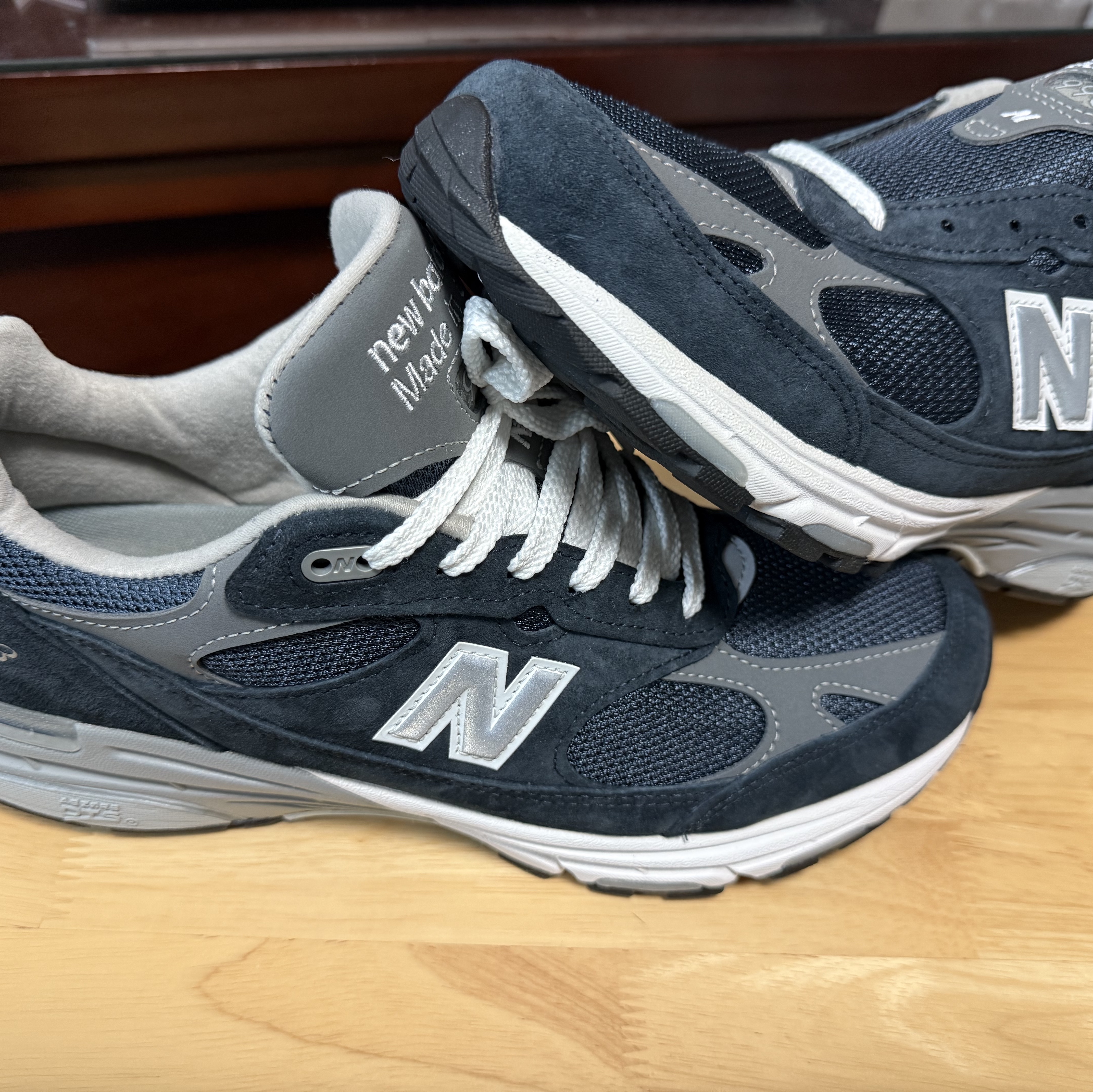 New Balance 993 Made in USA Navy - D Standard 착용 스타일