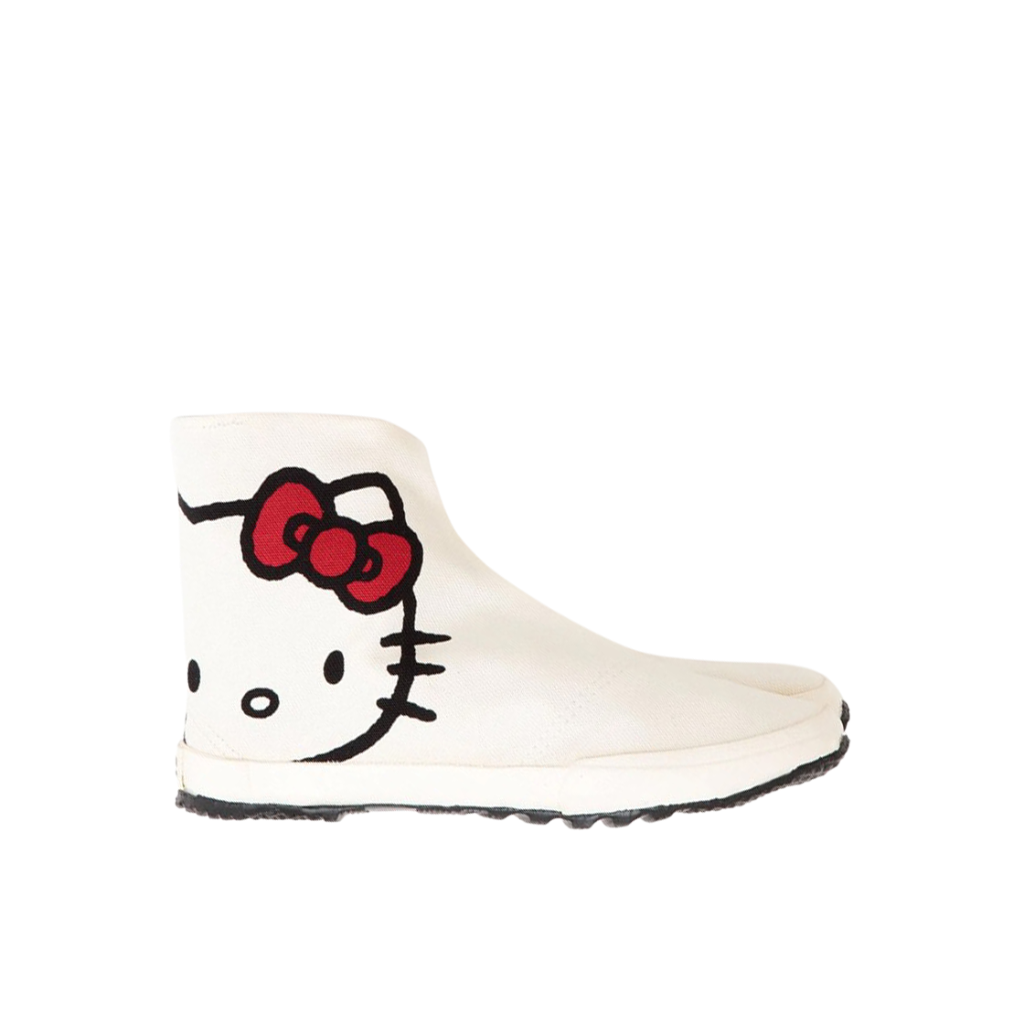 (W) 소우소우 x 헬로 키티 츠쿠모 스틱 온 타비 삭스 아이보리((W) Sou Sou x Hello Kitty Tsukumo Stick-on Tabi Socks Ivory)