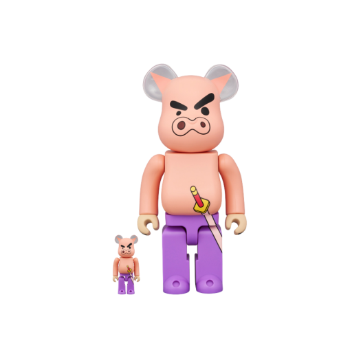Bearbrick Crayon Shin-chan Buriburizaemon 100% & 400% Set