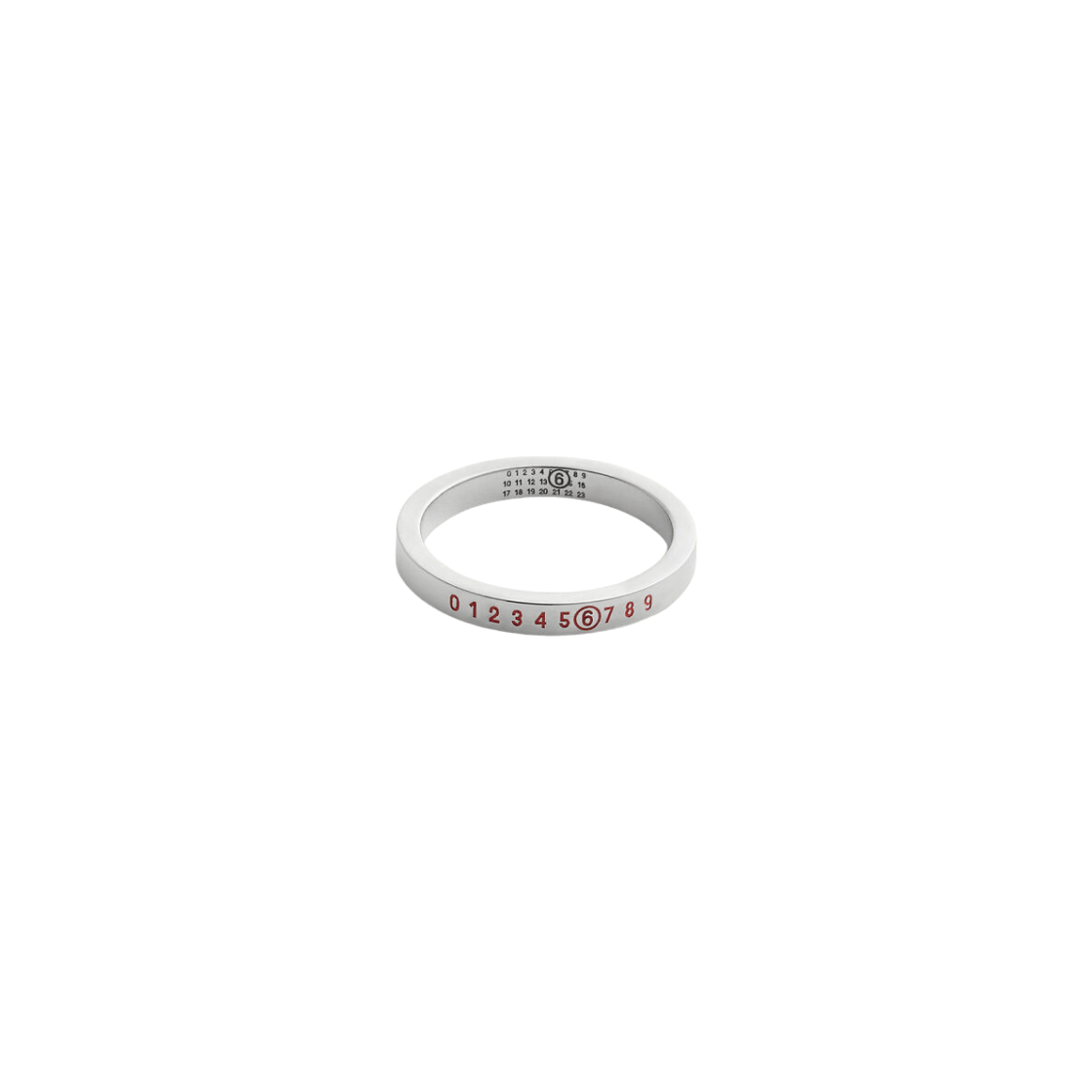 ◆MM6 Maison Margiela◆Snake Numeric Minimal Signatureリング Silver Numeric Minimal Signature Ring by MM6 Maison Margiela