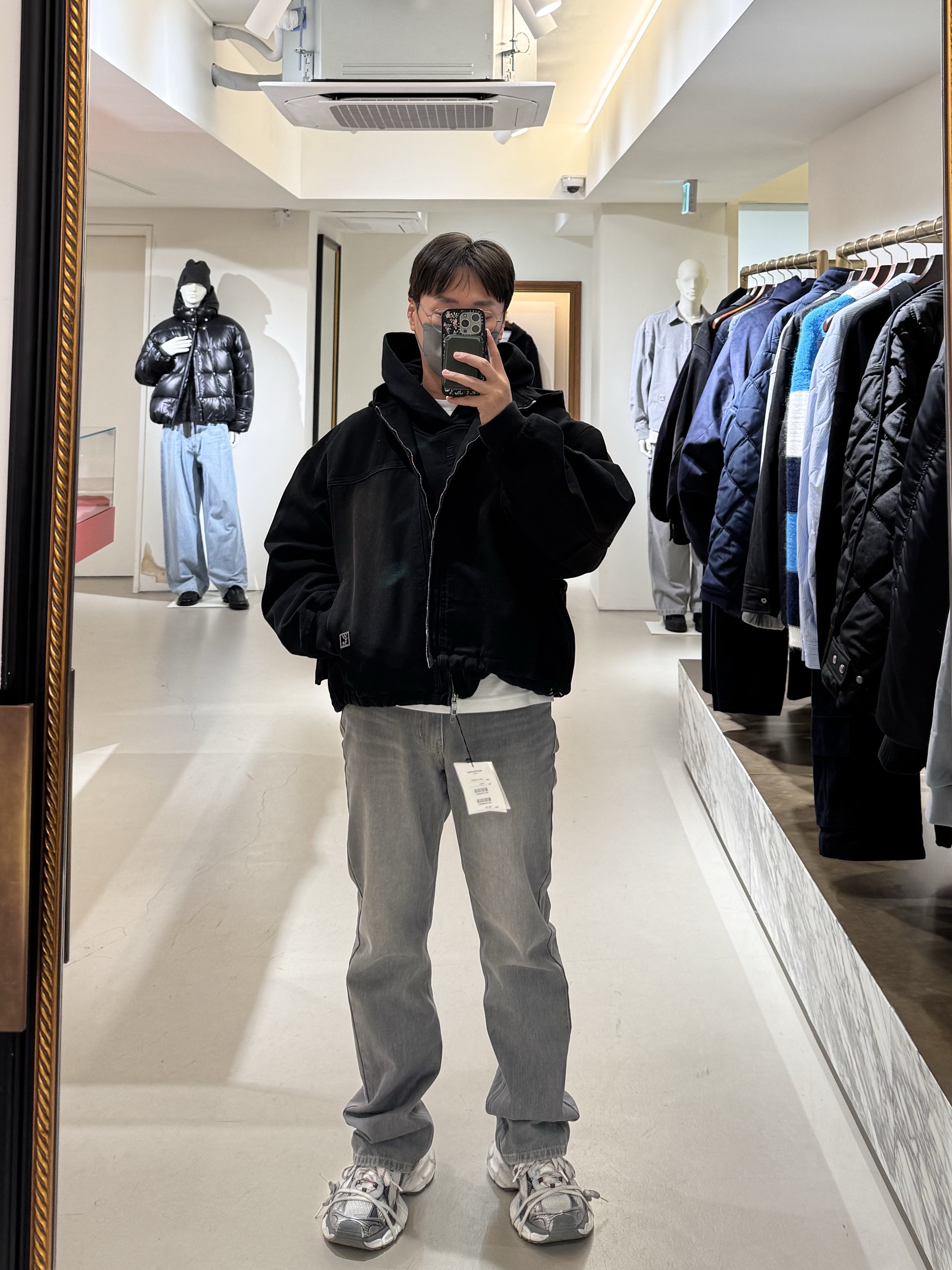 Wooyoungmi Overfit String Hooded T-Shirt Black - 23FW, Balenciaga 3XL Sneakers Grey White Red 착용 스타일 - 7
