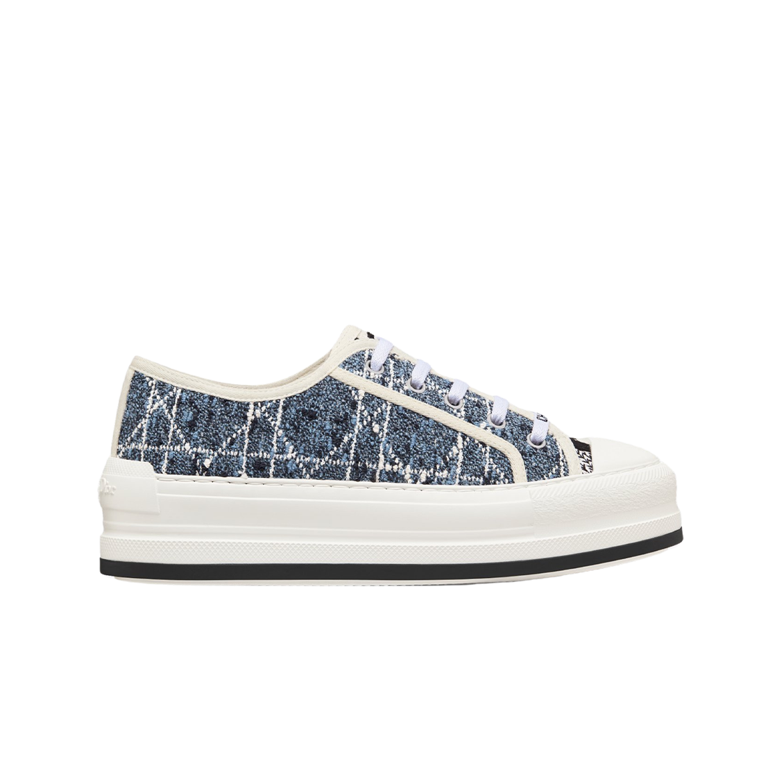 KCK386CTW-S30B (W) Dior Walk'N'Dior Platform Sneakers Cannage Tweed Denim Blue