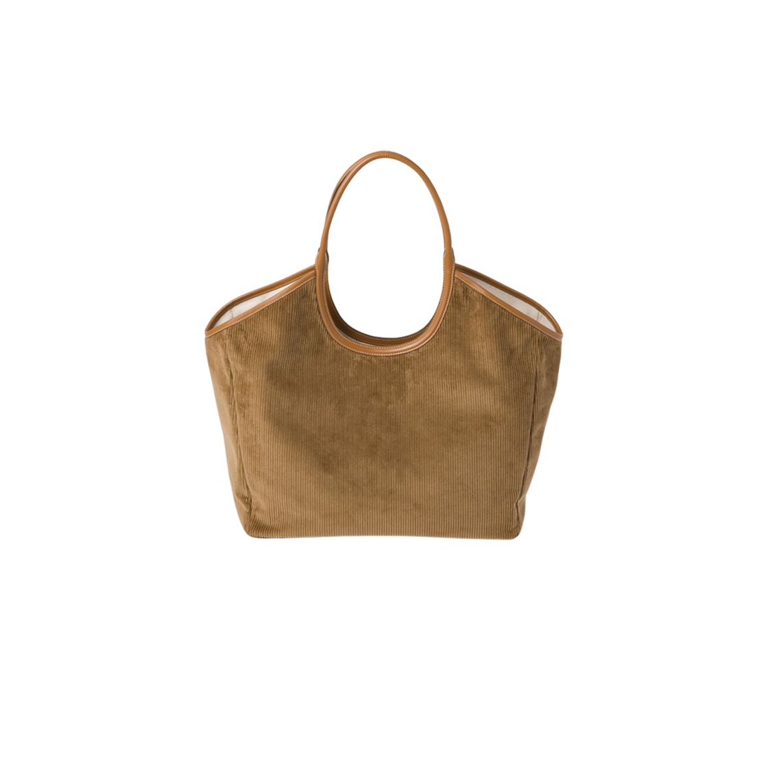 5BG286-2F81-F0401 Miu Miu Ivy Corduroy Shopping Bag Cinnamon - #3