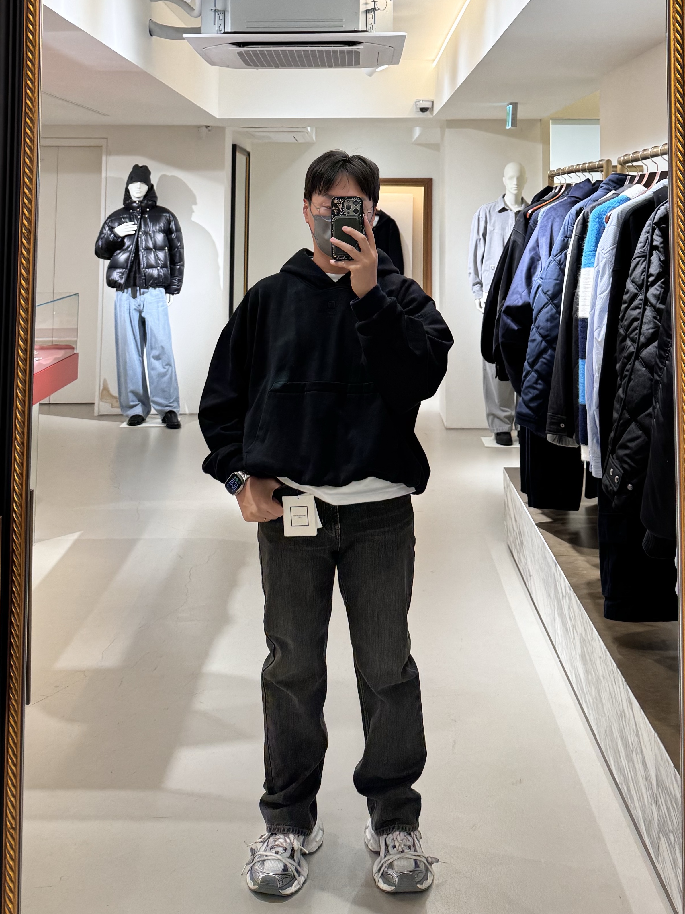 Wooyoungmi Overfit String Hooded T-Shirt Black - 23FW, Balenciaga 3XL Sneakers Grey White Red 착용 스타일 - 3