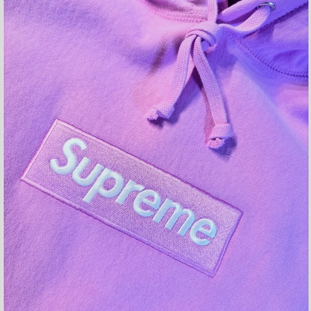 Supreme Box Logo Hooded Sweatshirt Dusty Pink - 24FW 착용 스타일 - 1