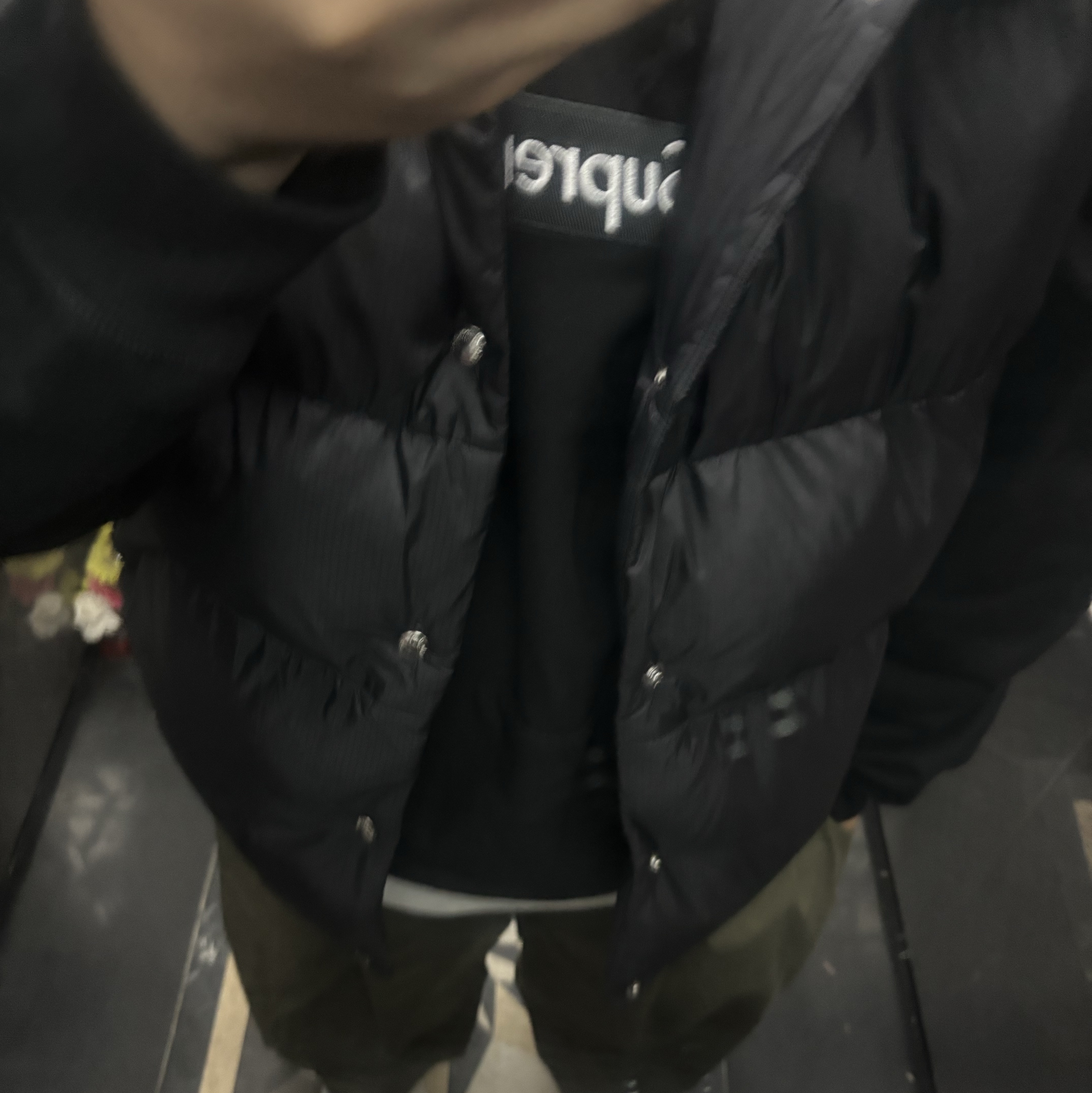 Supreme Box Logo Hooded Sweatshirt Black - 23FW 착용 스타일