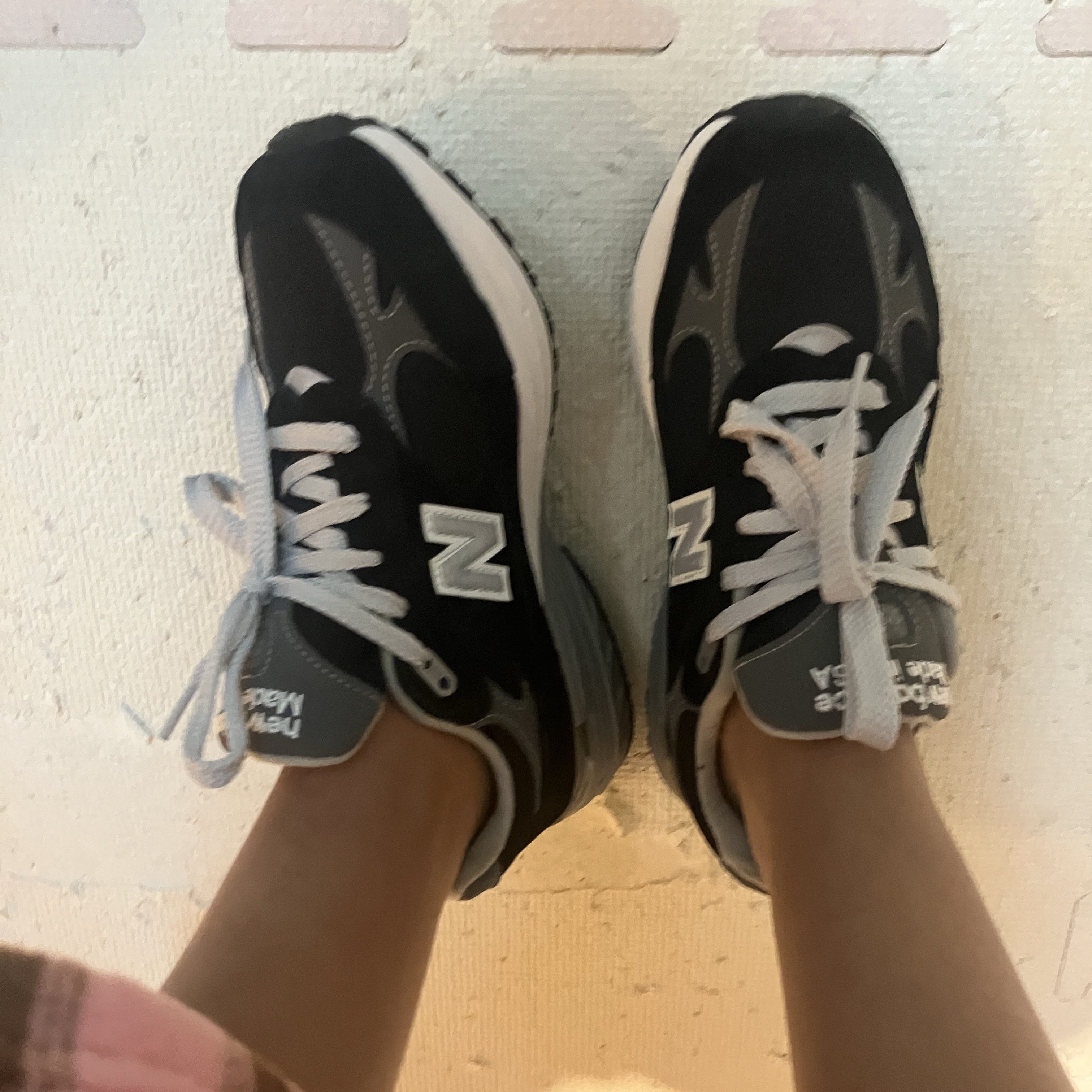 (W) New Balance 993 Made in USA Black - B Standard 착용 스타일