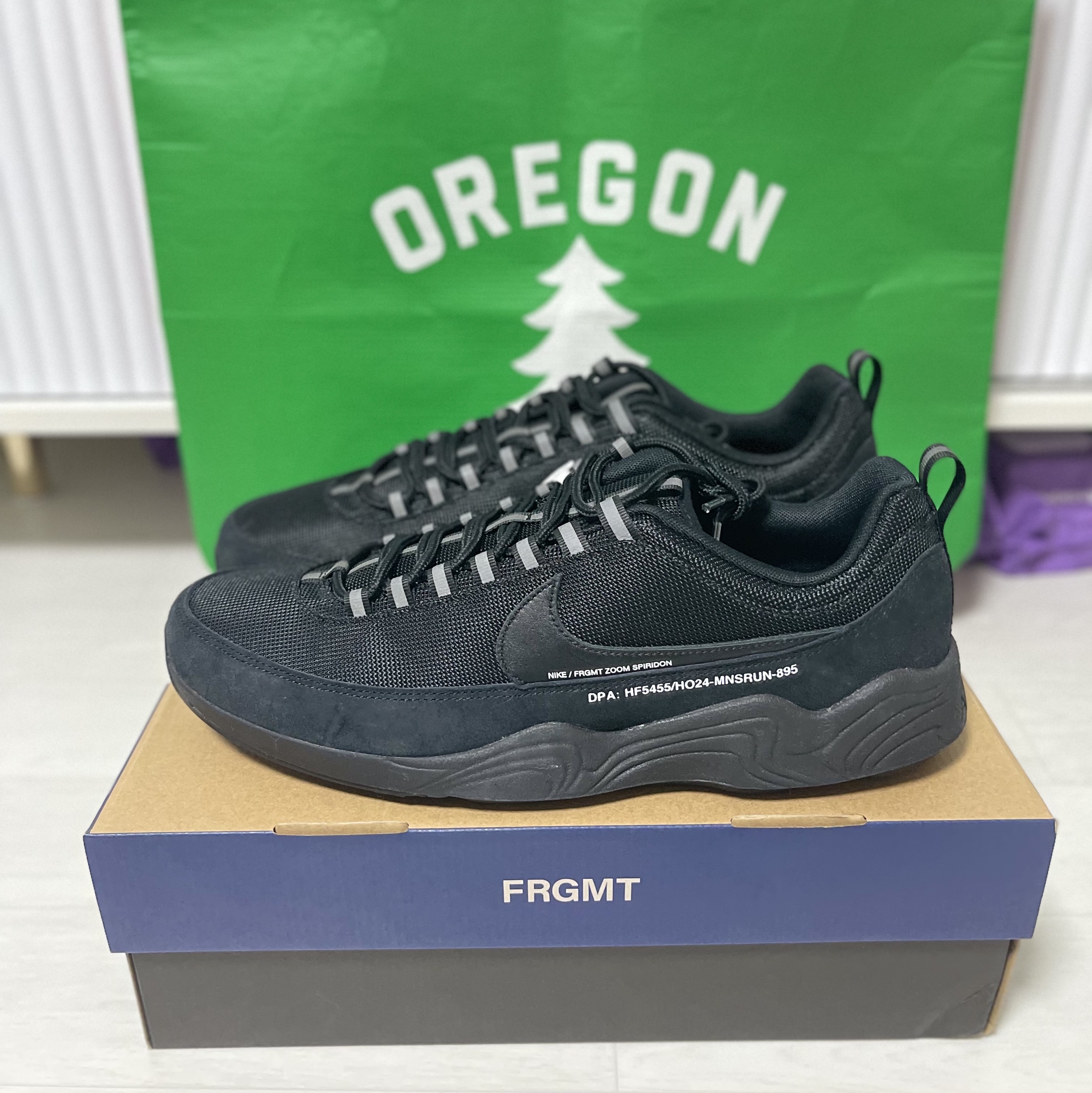 Nike x Fragment Air Zoom Spiridon Black 착용 스타일 - 2