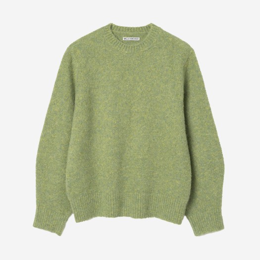 ML425MOG Millo Archive Crop Silhouette Knit Moss Green