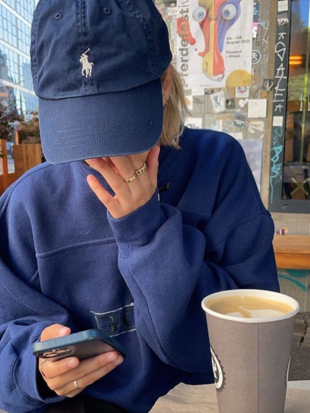 [30% 적립] Polo Ralph Lauren Polo Bear Wool Cashmerer Sweater Navy - 24FW, [30% 적립] Polo Ralph Lauren Iconic Flag Sweater Hunter Navy - 24FW 착용 스타일 - 7