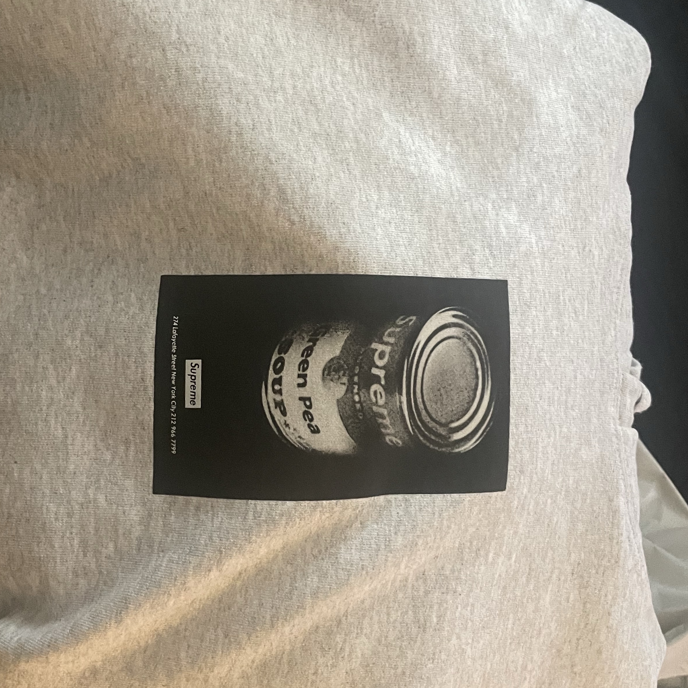 Supreme Soup Can Hooded Sweatshirt Ash Grey - 24SS 착용 스타일