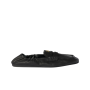 (W) Miu Miu Nappa Leather Loafers Black