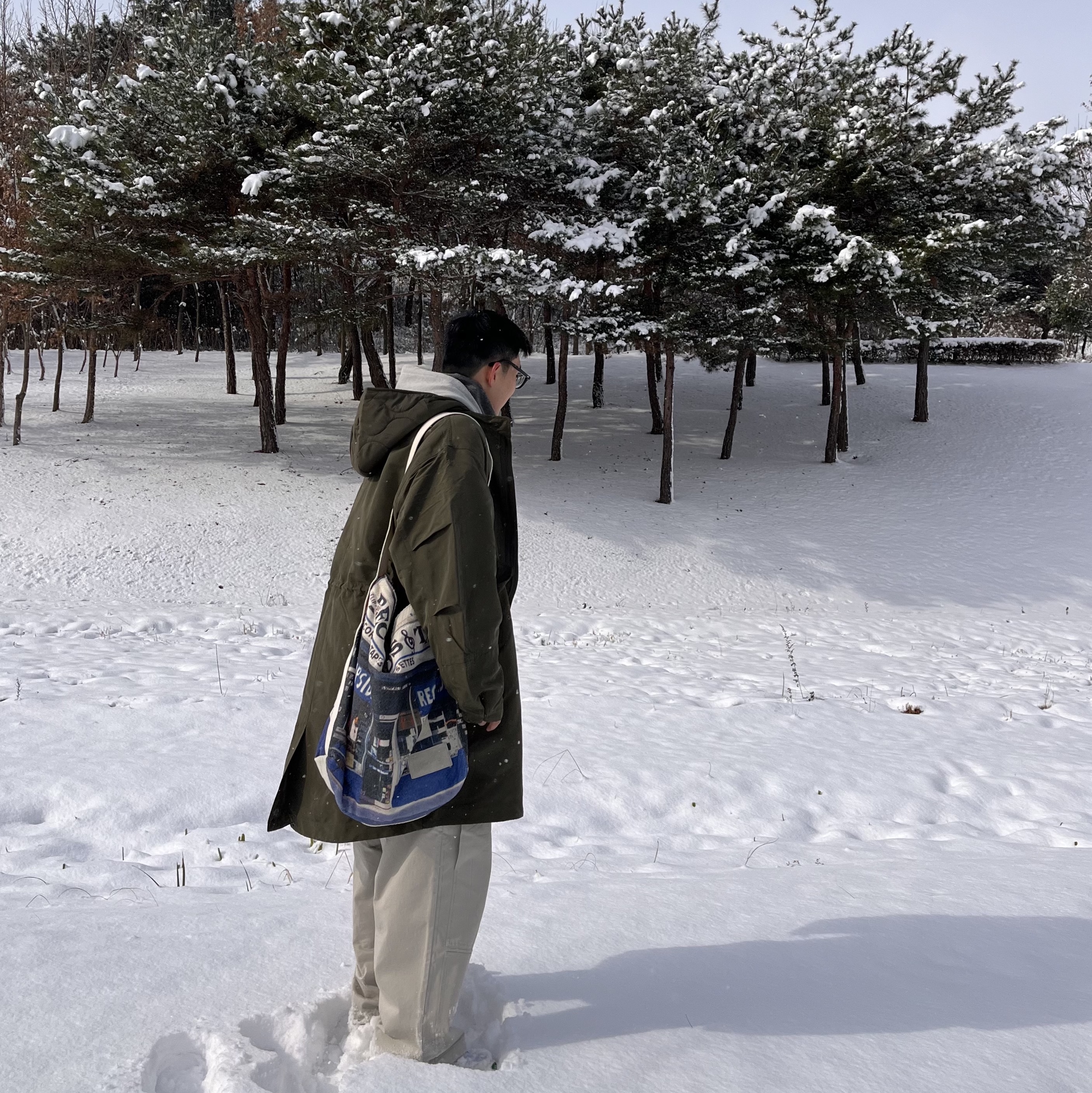 Adidas Puffylette Off White 착용 스타일 - 2