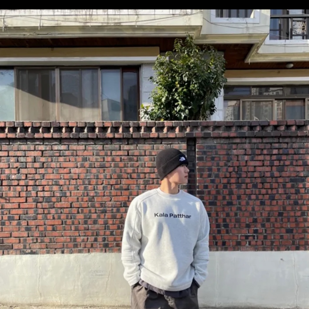 The North Face WL Standard Beanie Black 착용 스타일 - 2