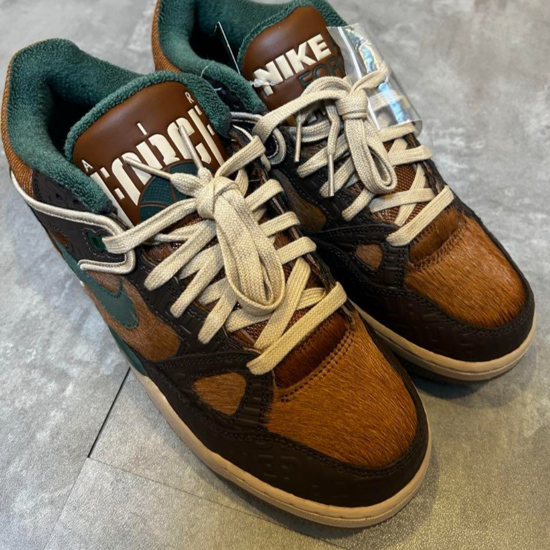 Nike x Nigo Air Force 3 Low SP Baroque Brown and Pecan 착용 스타일 - 1