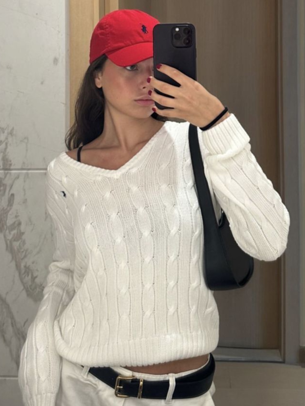 [30% 적립] Polo Ralph Lauren Polo Bear Wool Cashmerer Sweater Navy - 24FW, [30% 적립] Polo Ralph Lauren Iconic Flag Sweater Hunter Navy - 24FW 착용 스타일 - 8