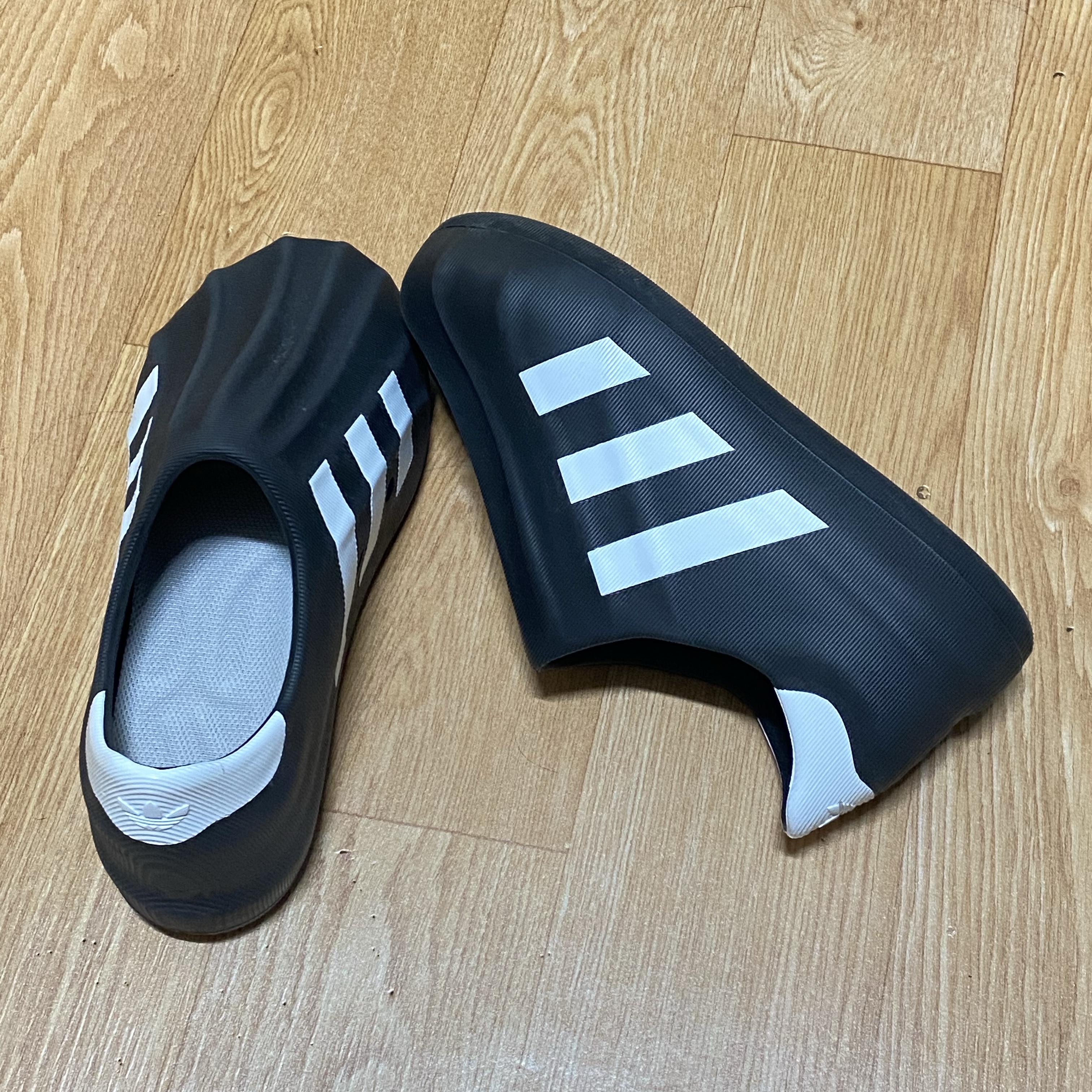 Adidas Adifom Superstar Core Black Cloud White 착용 스타일
