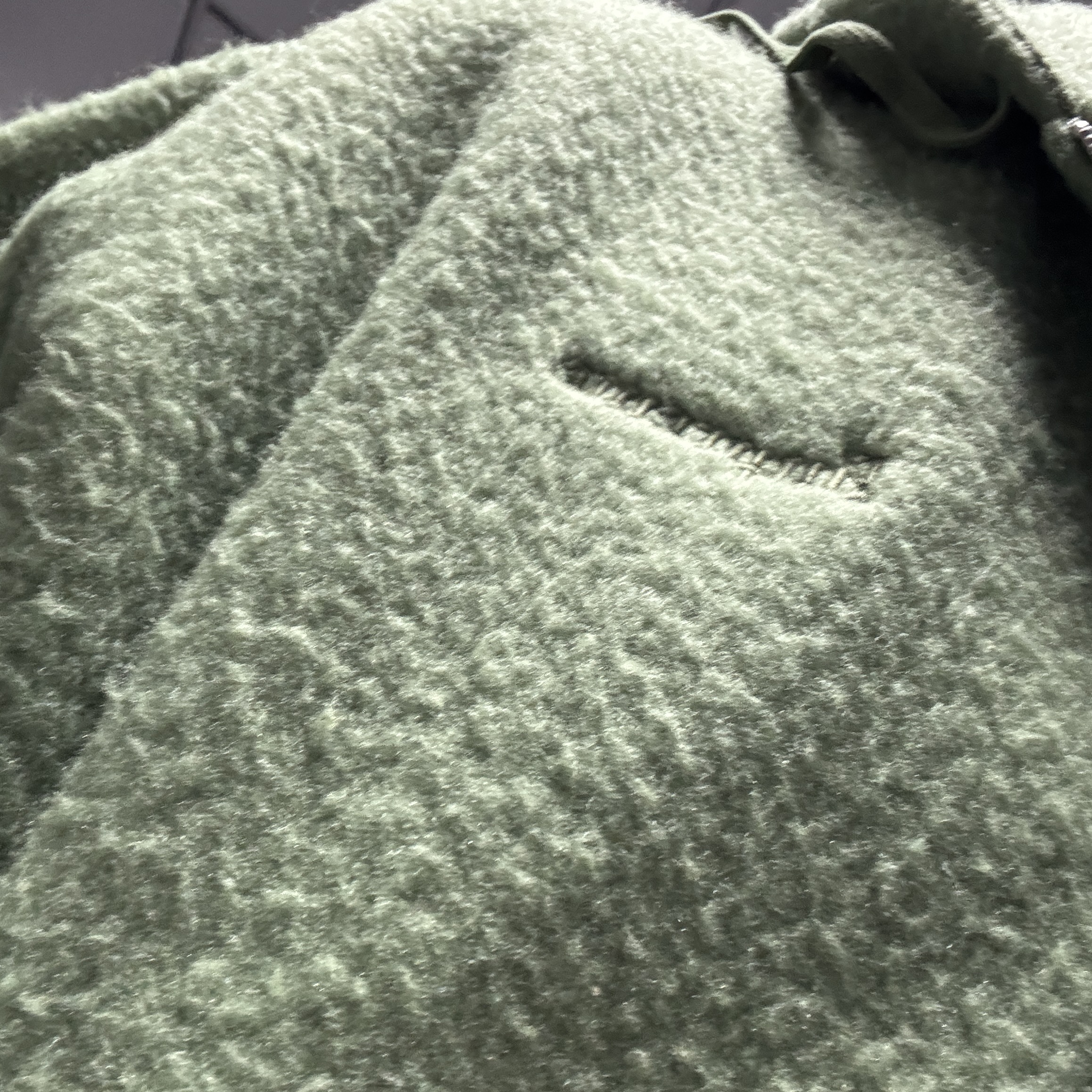 Supreme Pilled Zip Up Hooded Sweatshirt Olive - 24FW 착용 스타일