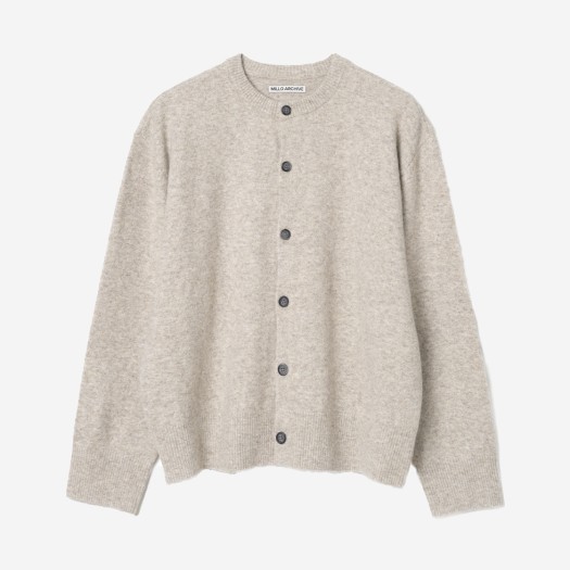 ML315WHM Millo Archive Crop Move Cardigan White Melange