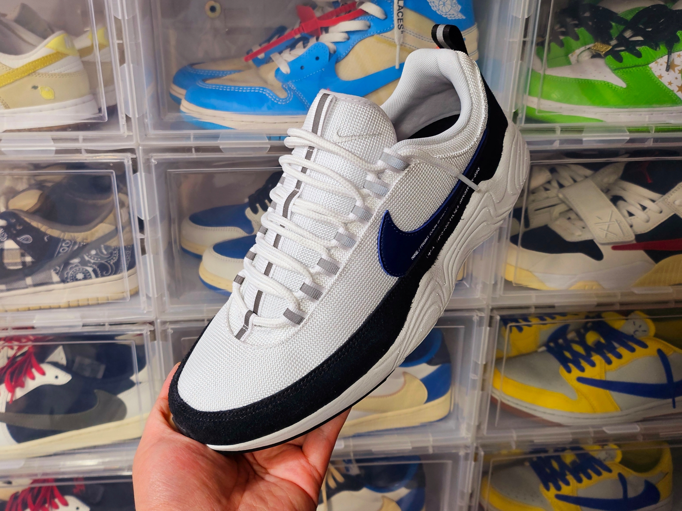 Nike x Fragment Air Zoom Spiridon Blue Void 착용 스타일 - 2