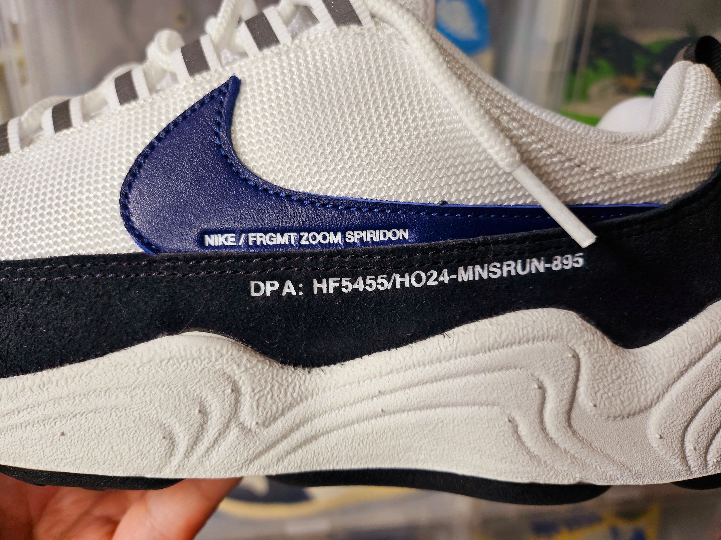 Nike x Fragment Air Zoom Spiridon Blue Void 착용 스타일 - 5