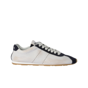 (W) Miu Miu Plume Nappa Leather and Suede Sneakers White Blue