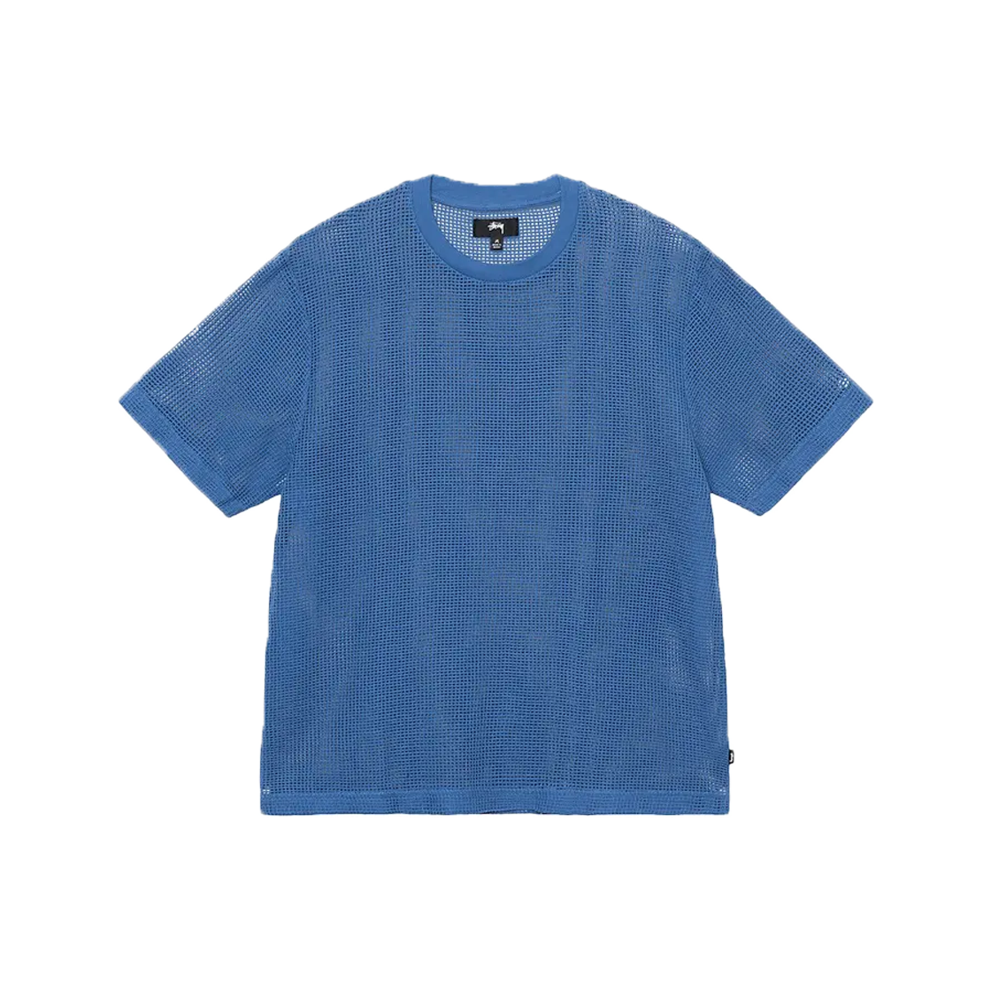 KM4ATSSST243BL Stussy Cotton Mesh SS Crew Ocean Blue