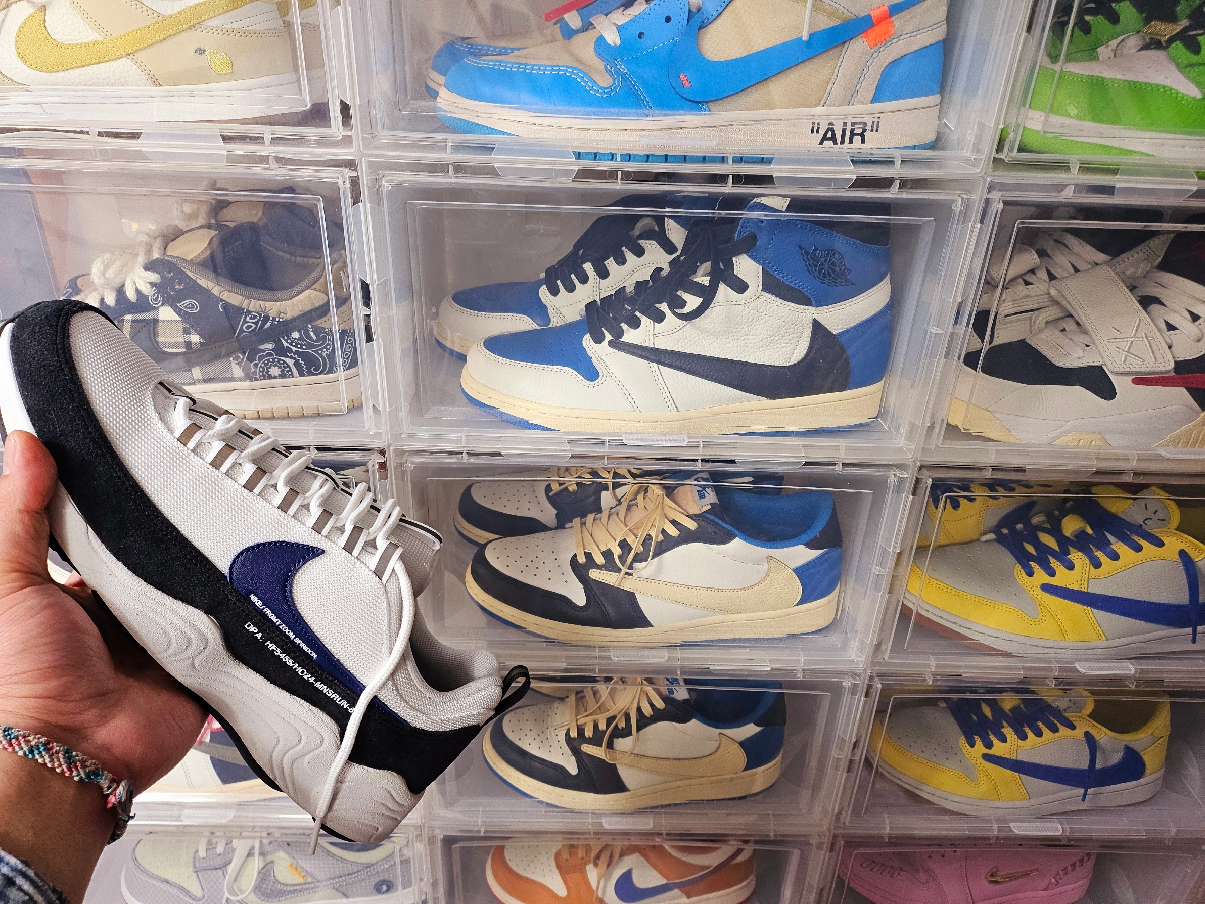 Nike x Fragment Air Zoom Spiridon Blue Void 착용 스타일 - 6