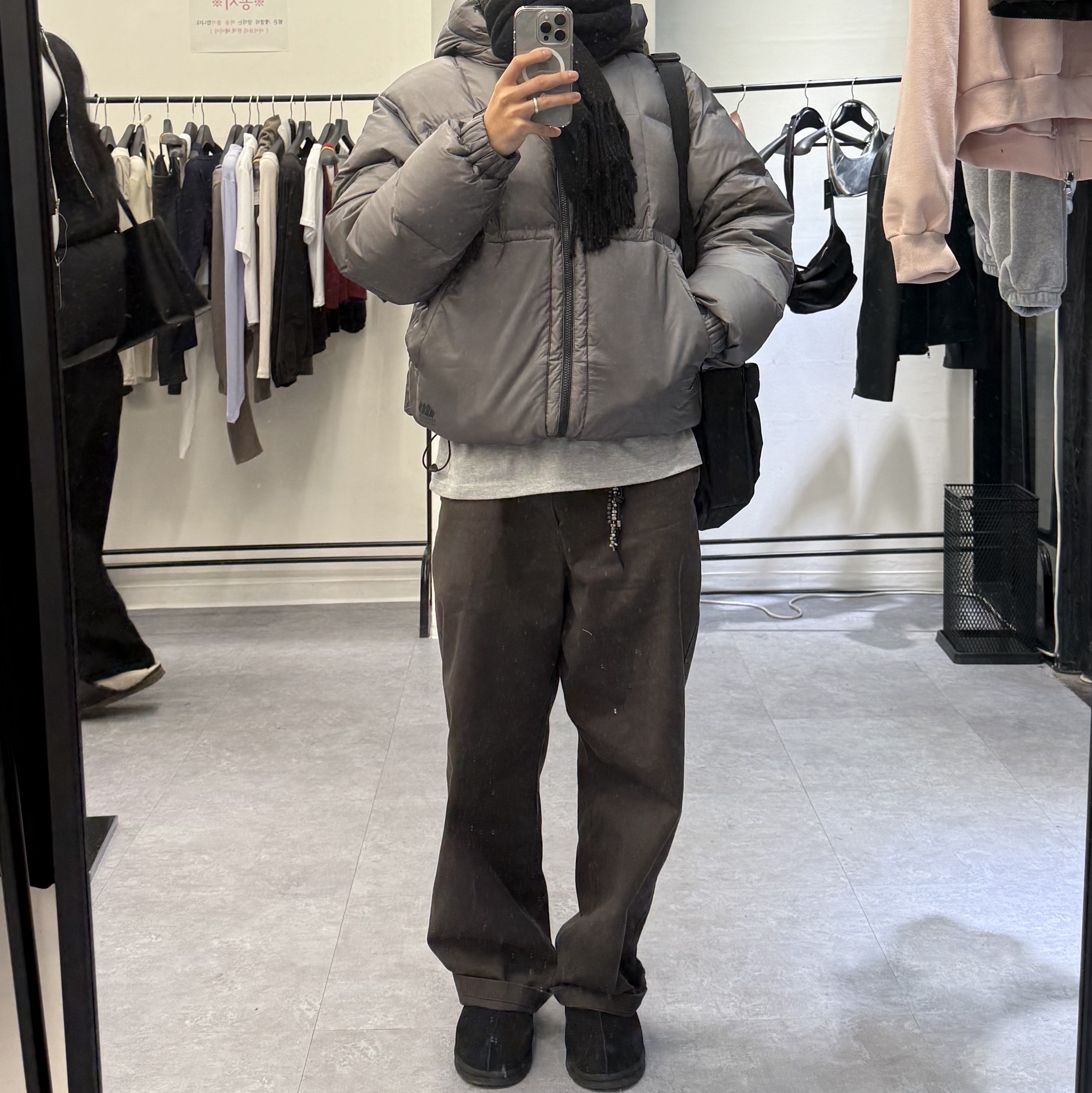 UGG Tasman Black 착용 스타일 - 1