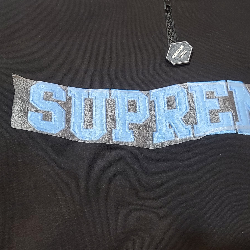 Supreme Collegiate Half Zip Pullover Black - 24FW 착용 스타일