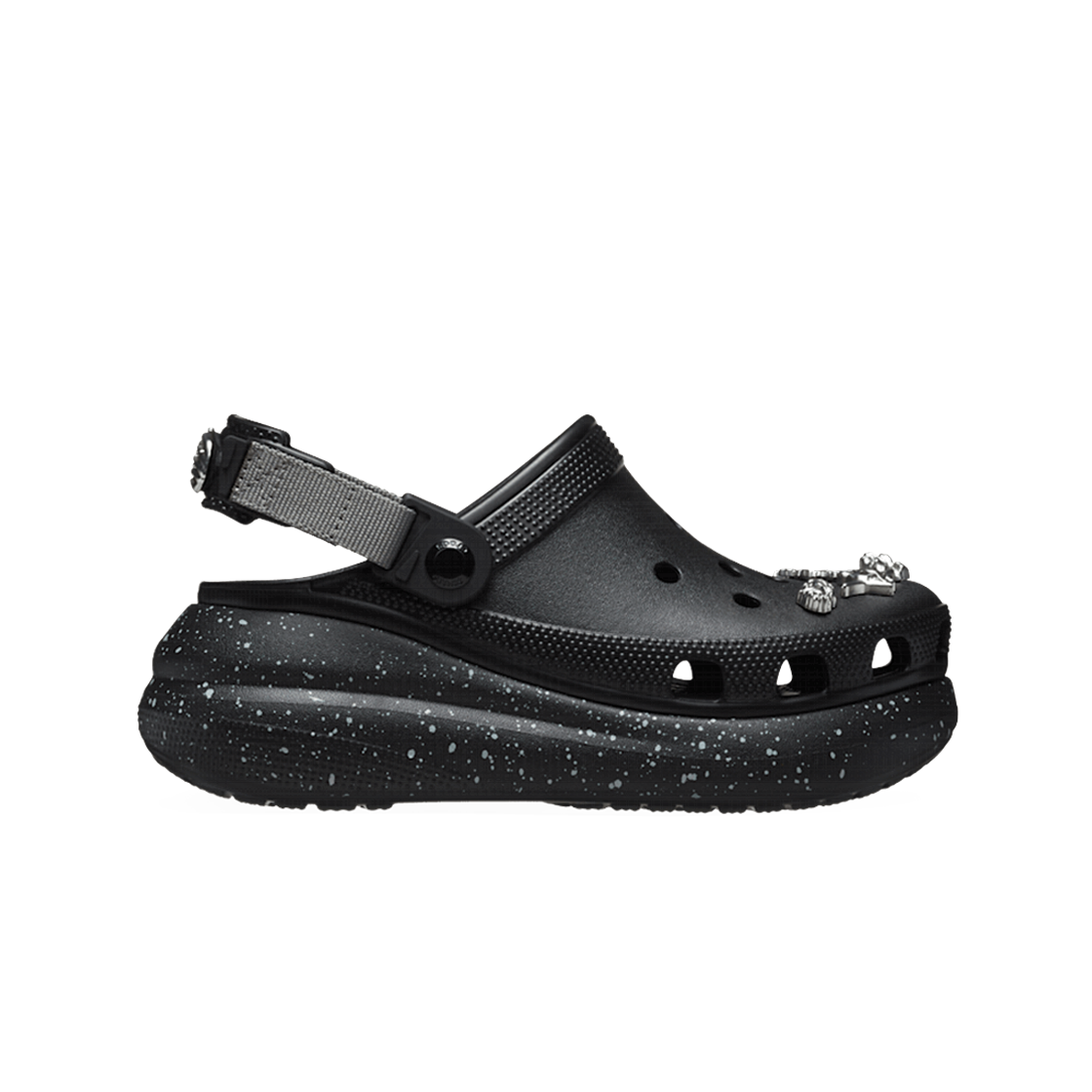크록스 크러쉬 엠벨리시드 클로그 블랙(Crocs Crush Embellished Clog Black)