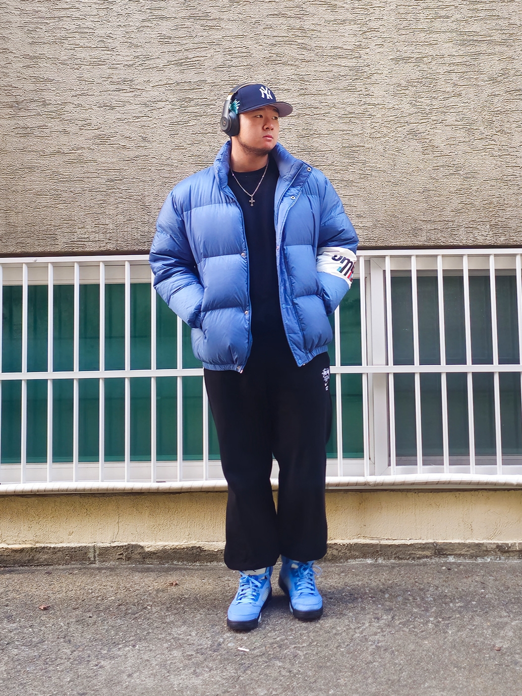 Nike x Stussy NRG ZR Fleece Crewneck Black - US/EU, Nike x Stussy NRG ZR Fleece Pants Black - US/EU 착용 스타일 - 1