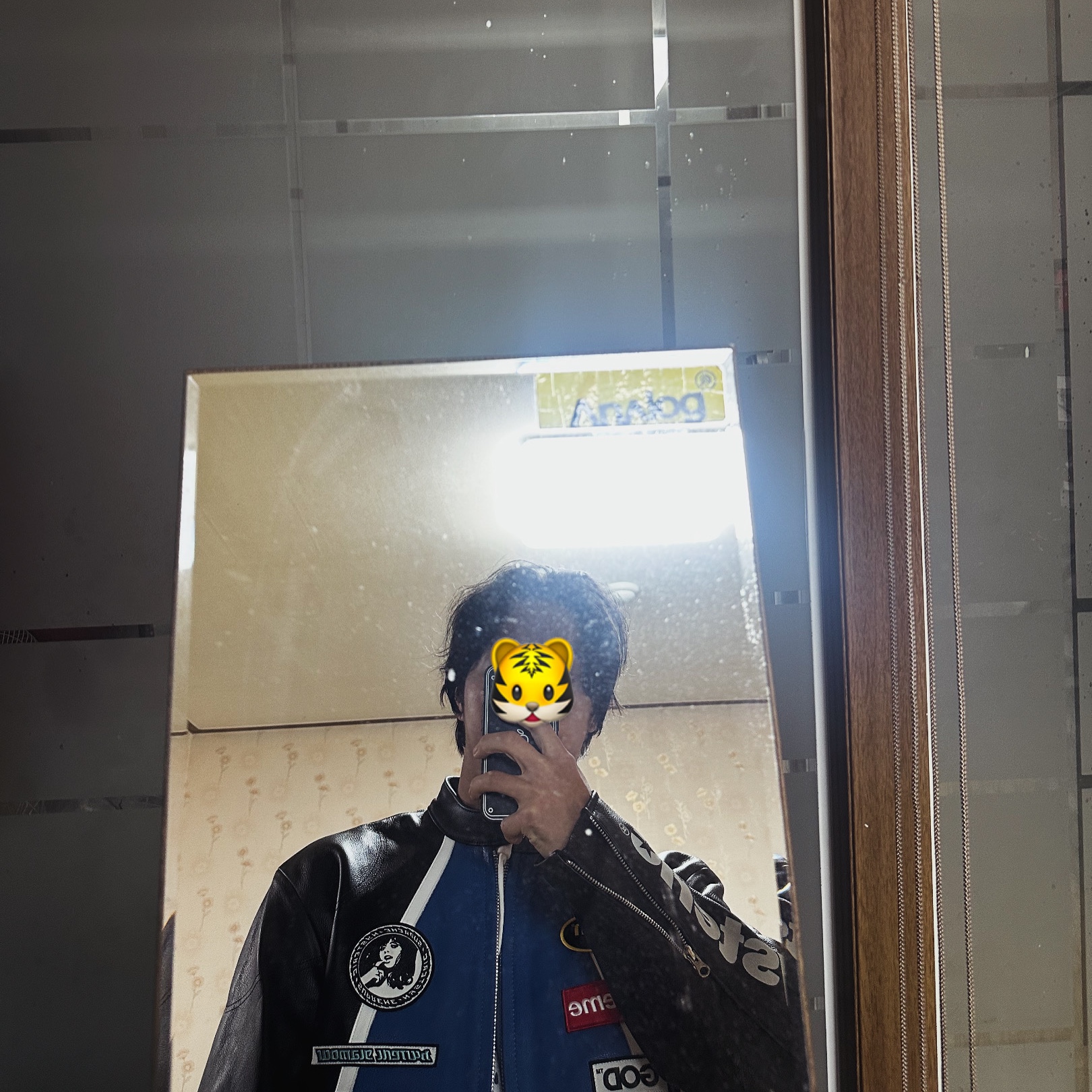 Supreme x Hysteric Glamour Vanson Leathers Jacket Black - 24FW 착용 스타일