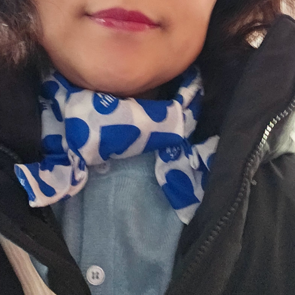 Human Made Big Bandana #2 Navy 착용 스타일 - 3